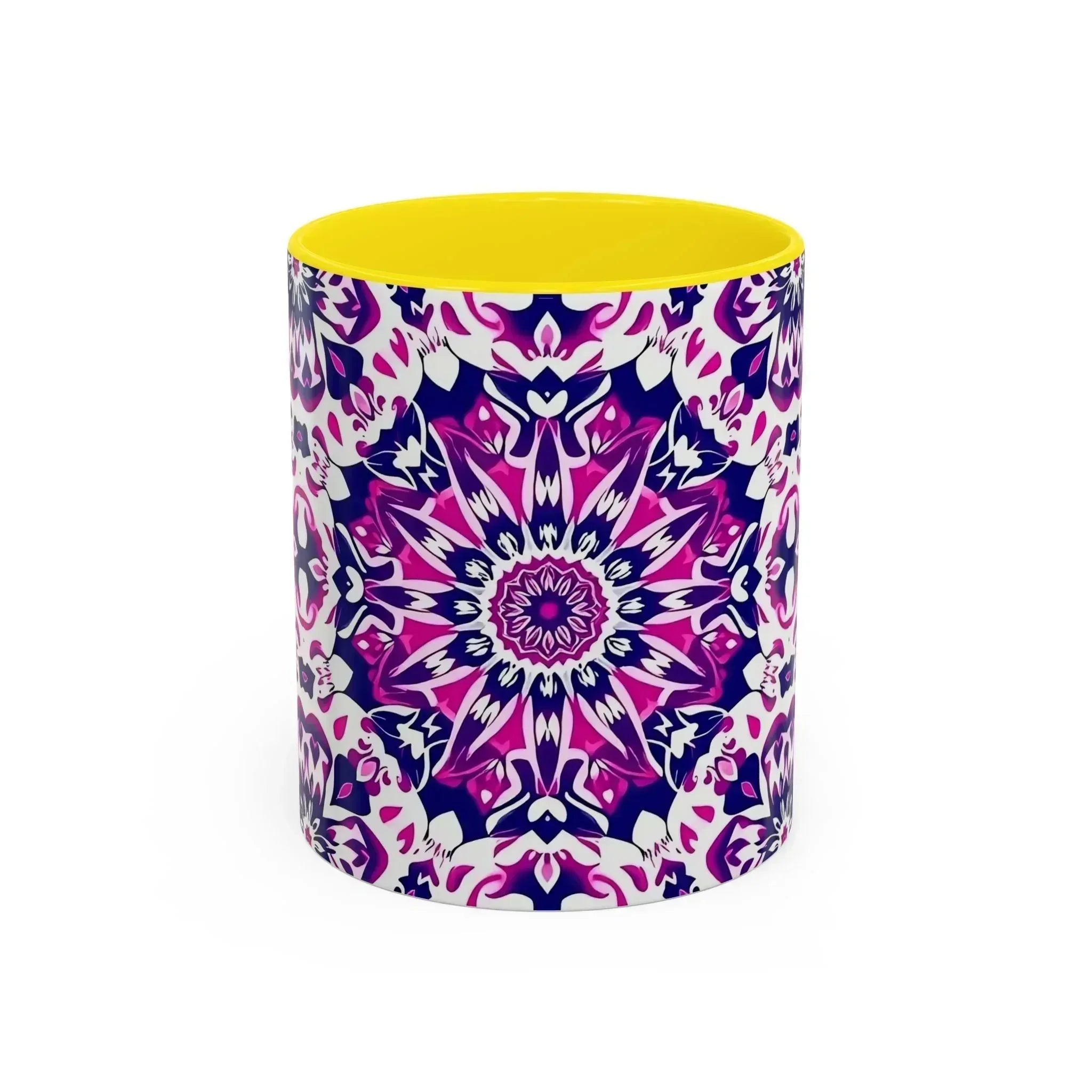 Vibrant Mandala Burst Ceramic Coffee Mug -11 & 15oz - KARARMDESIGN