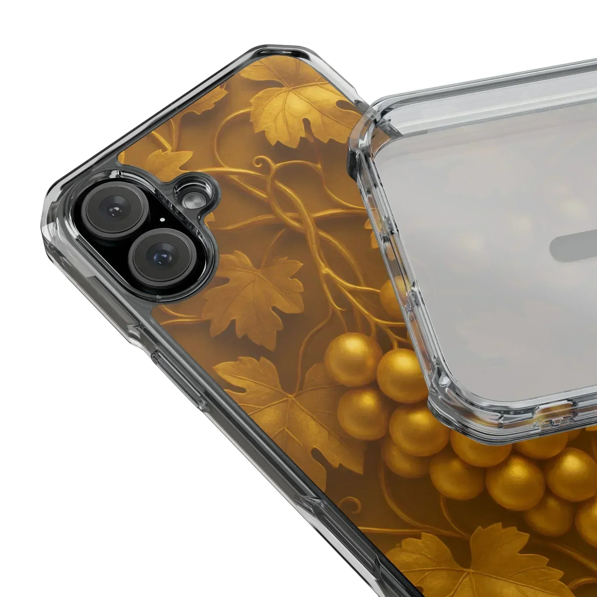 Golden Grapes Phone Case for iPhone 14–16 - KARARMDESIGN