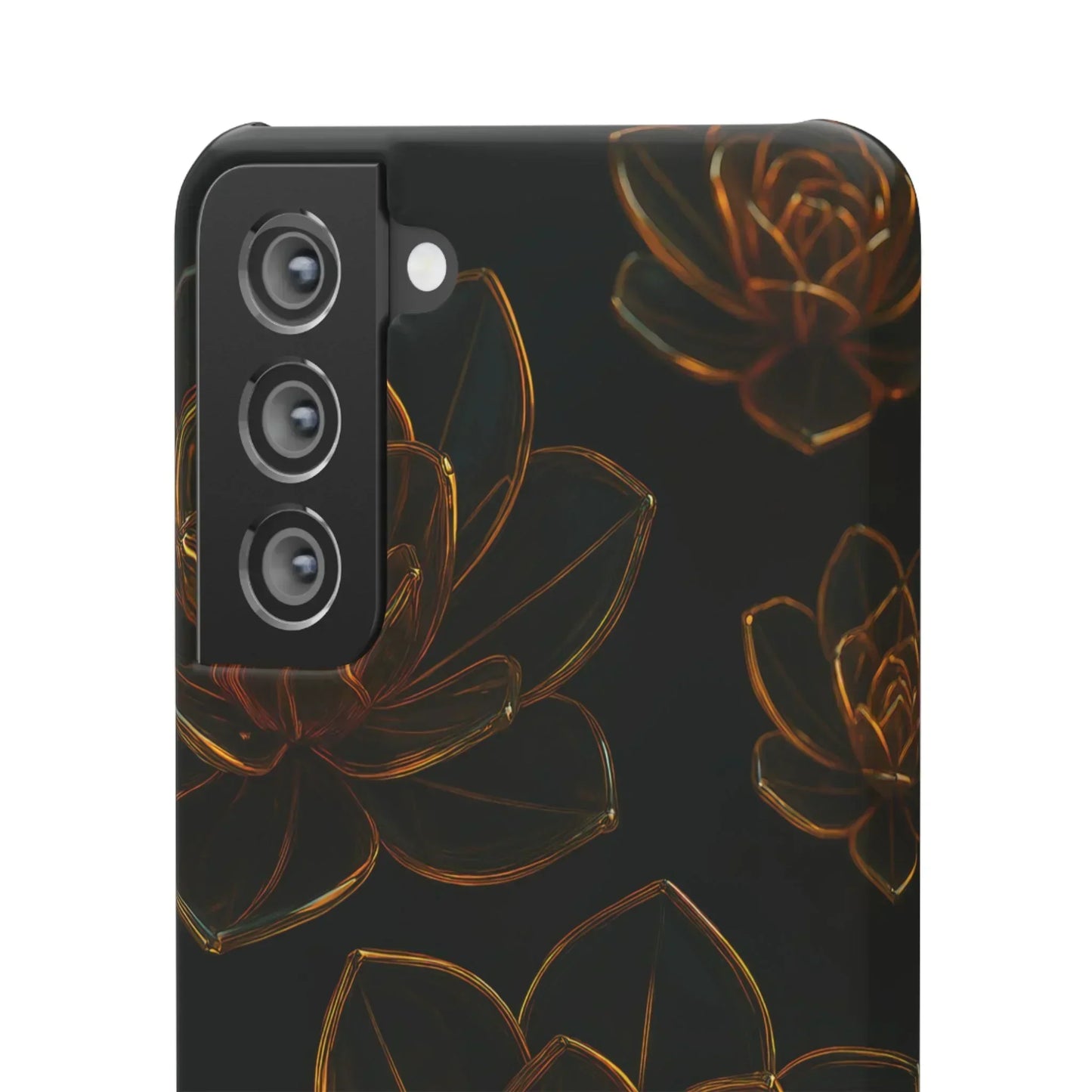 Glass Flower Phone Case for iPhone 7-16 and Galaxy S10-S24 Models