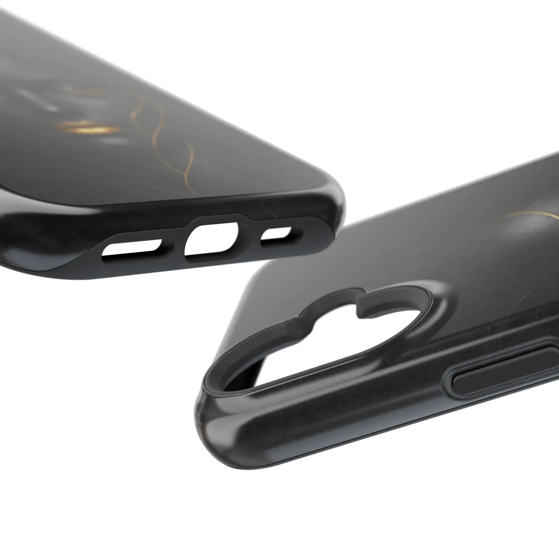 Black Gold Face Phone Case for iPhone 13-17 - KARARMDESIGN