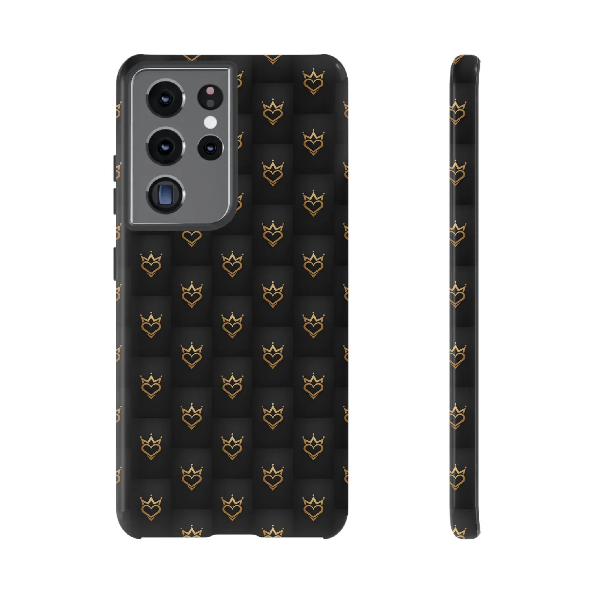 Crowned Heart Doodle Phone Case for iPhone 11-17 & Galaxy S10-S25 - KARARMDESIGN