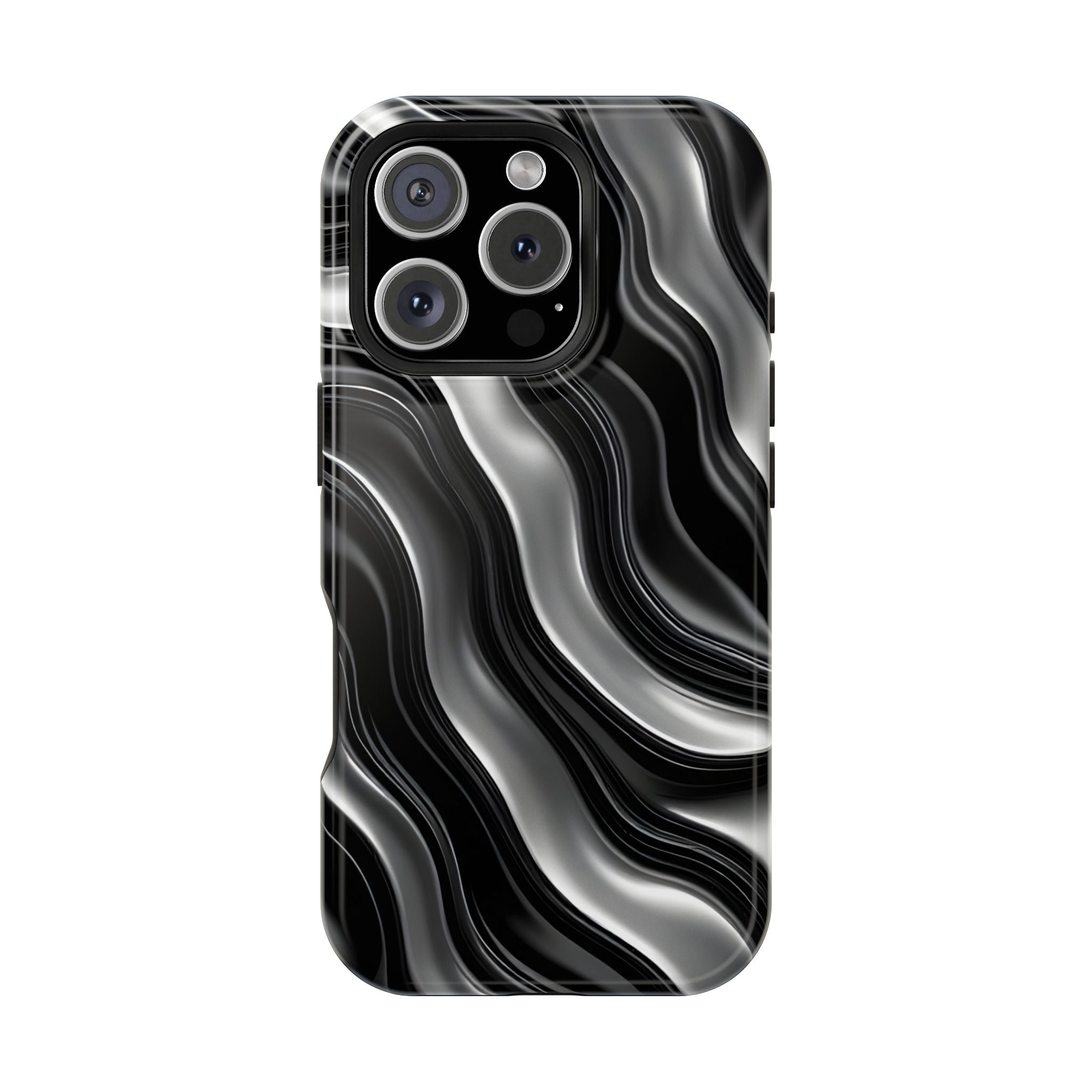 Wavy Illusion Marble Phone Case for iPhone 13-17