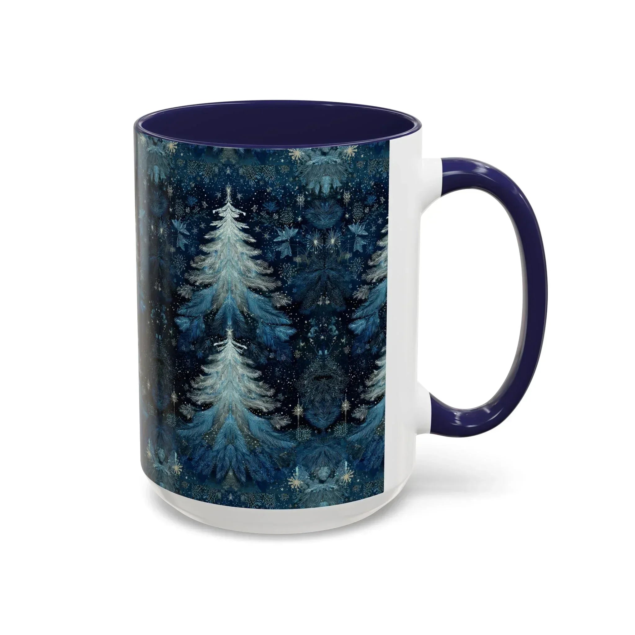 Blue Christmas Tree Accent Coffee Mug - KARARMDESIGN