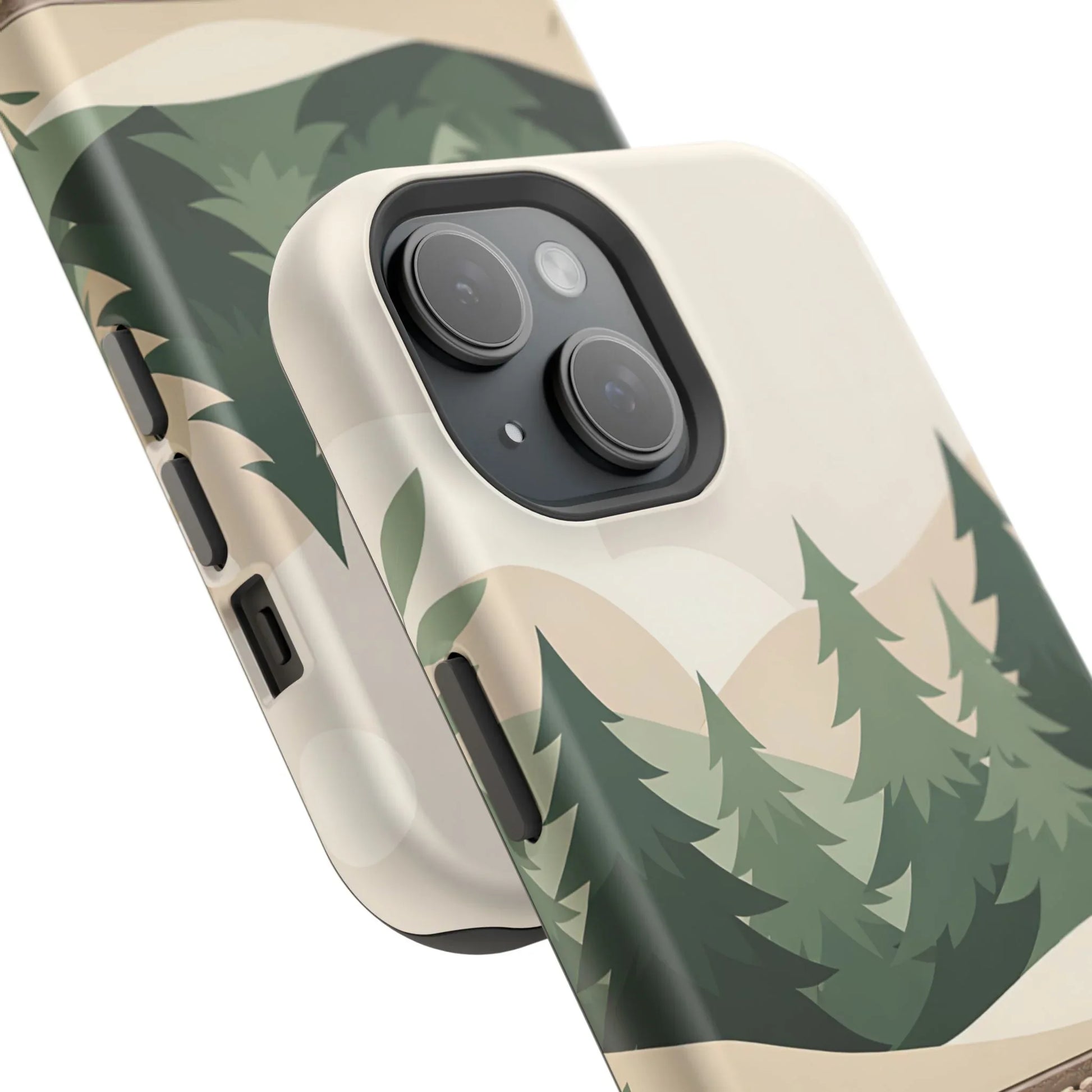 Forest Leather Phone Case for iPhone 11-17 and Galaxy S21-S25 - KARARMDESIGN