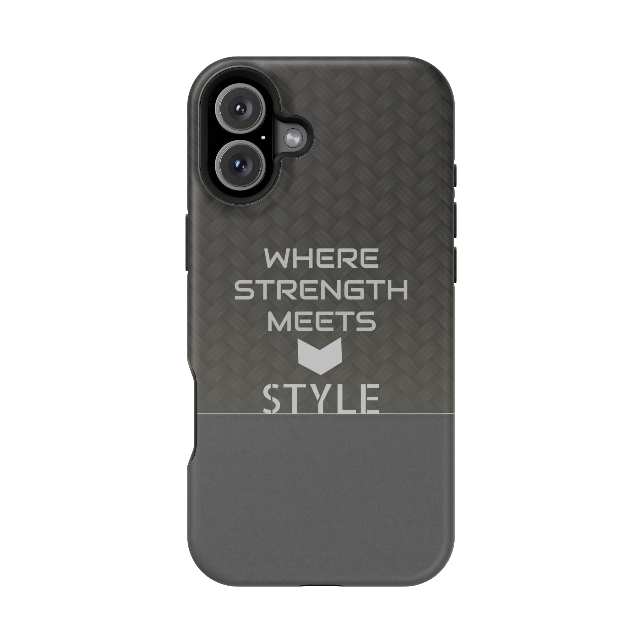Gray Carbon Phone Case for iPhone 12-16 and Galaxy S21-S22