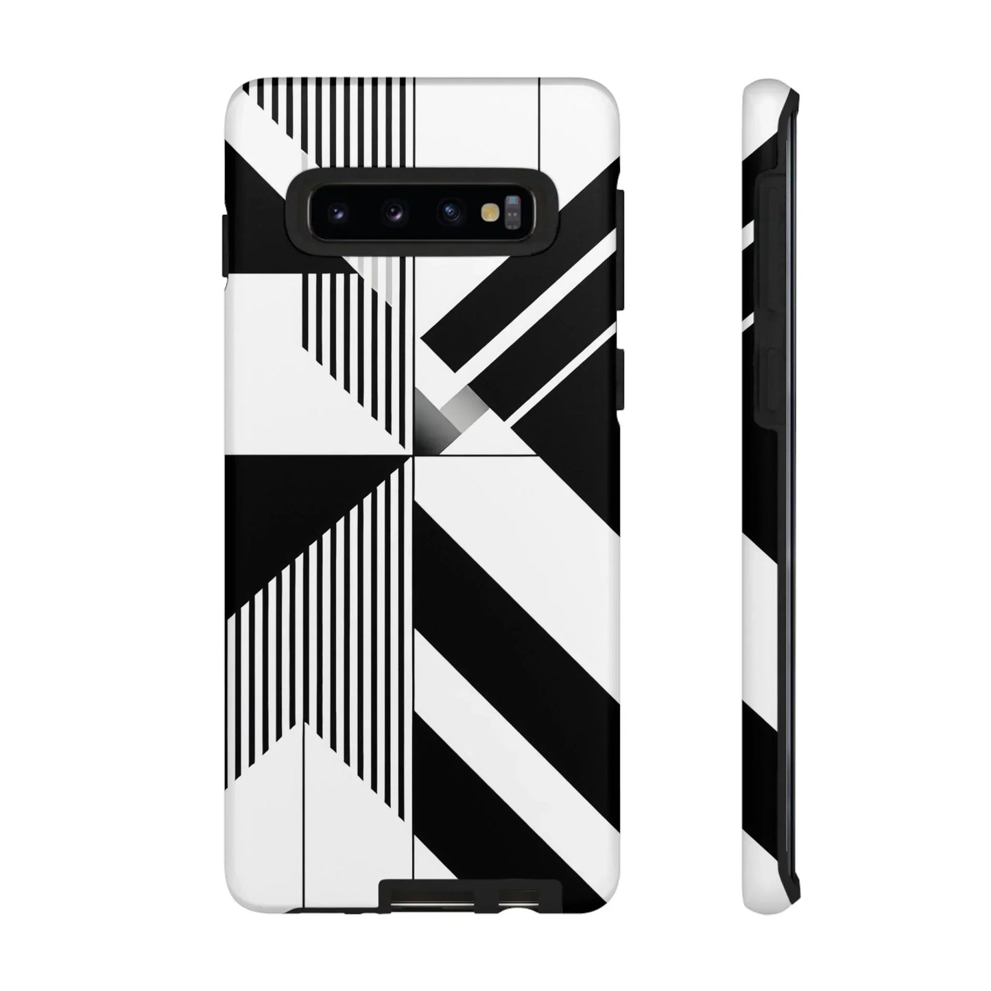 Monochrome Tough Phone Case for iPhone 11-16 and Samsung Galaxy S10–S25 Models - KarArmDesign