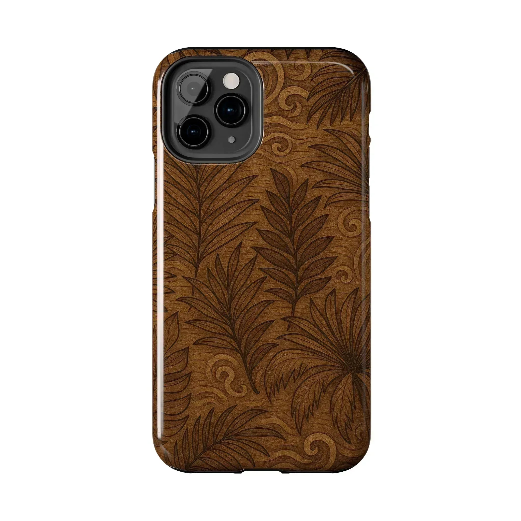 Wood Leaf Armor Phone Case for iPhone and Galaxy - KARARMDESIGN