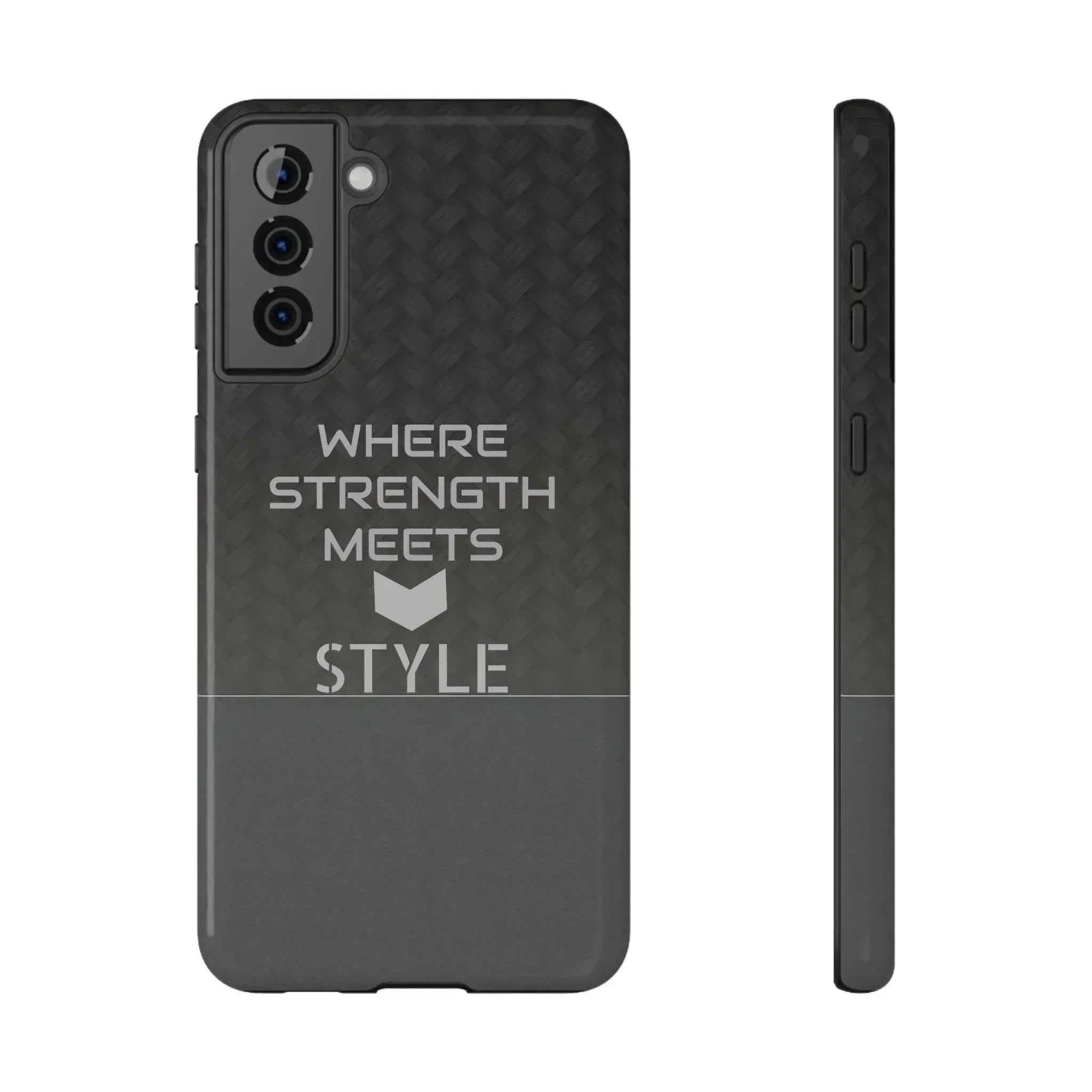 Gray Carbon Phone Case for iPhone 12-16 and Galaxy S21-S22 - KARARMDESIGN