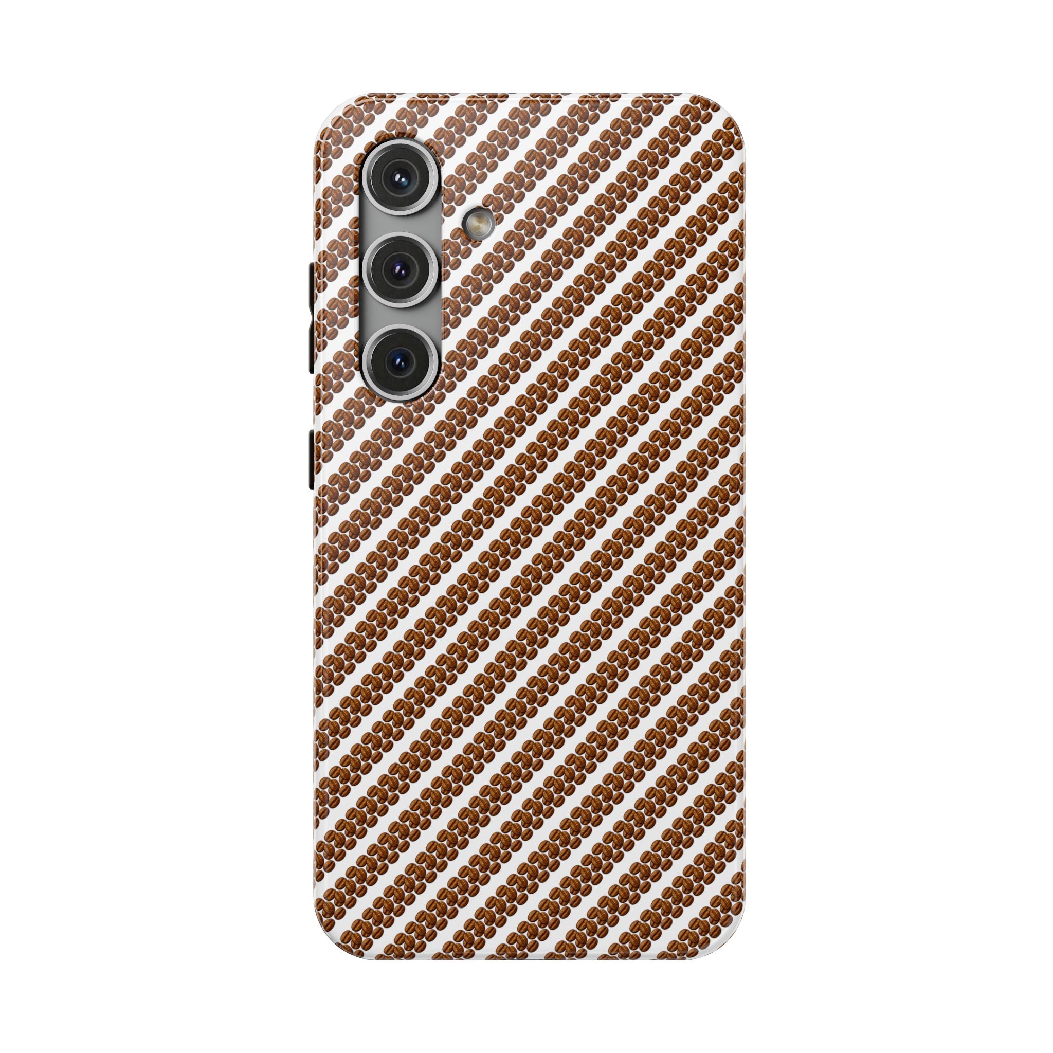 Coffee Pattern Phone Case for iPhone 11–17 & Samsung Galaxy S22–S26