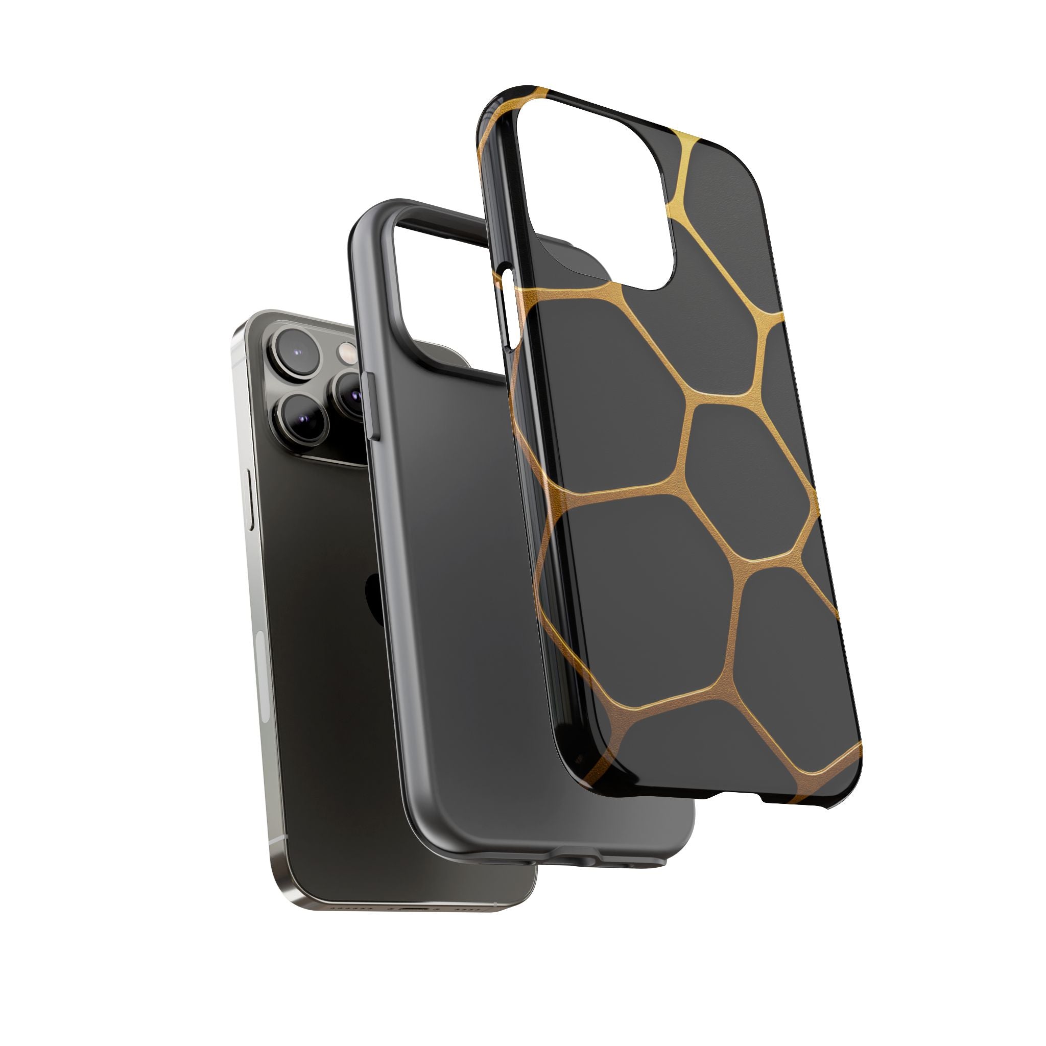 Golden Cellscape Tough Phone Case – Black & Gold