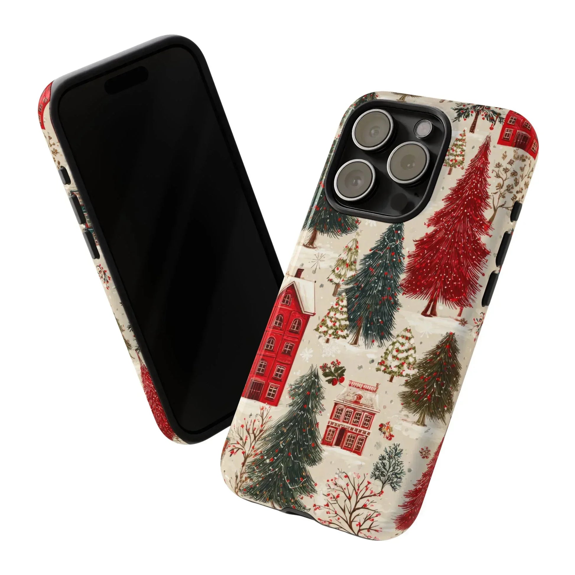 Cozy Winter Village Phone Case for iPhone 11-17 and Galaxy S10-S25 - KARARMDESIGN