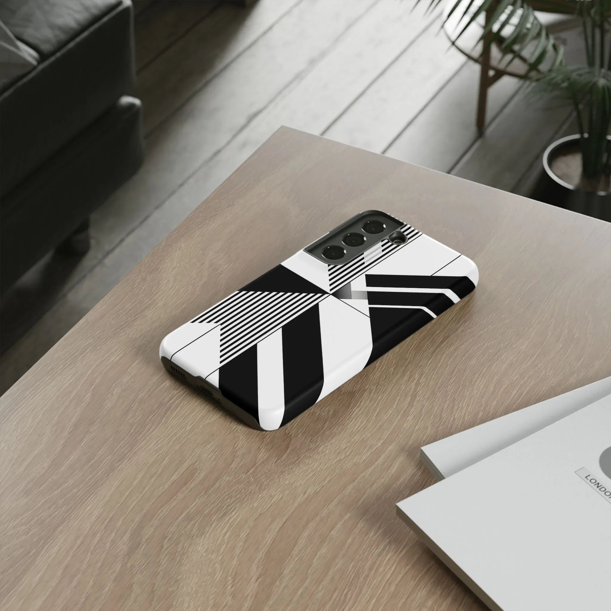 Monochrome Tough Phone Case for iPhone 11-16 and Galaxy S20–S25 - KARARMDESIGN