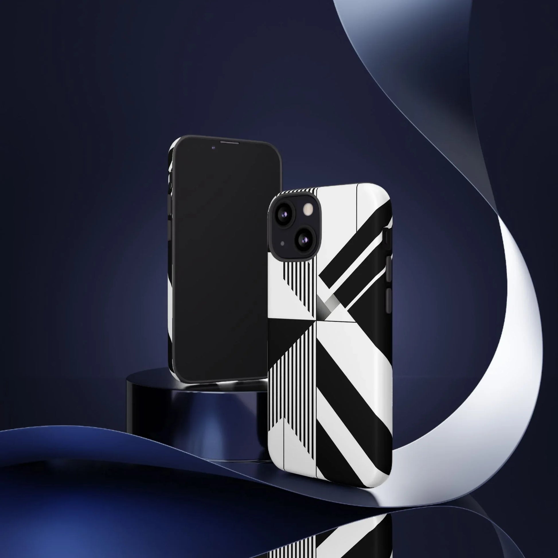 Monochrome Tough Phone Case for iPhone 11-16 and Galaxy S20–S25 - KARARMDESIGN