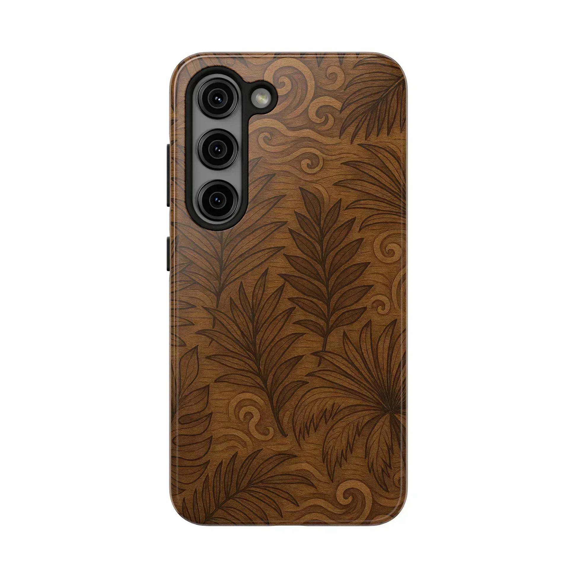 Wood Leaf Armor Phone Case for iPhone and Galaxy - KARARMDESIGN
