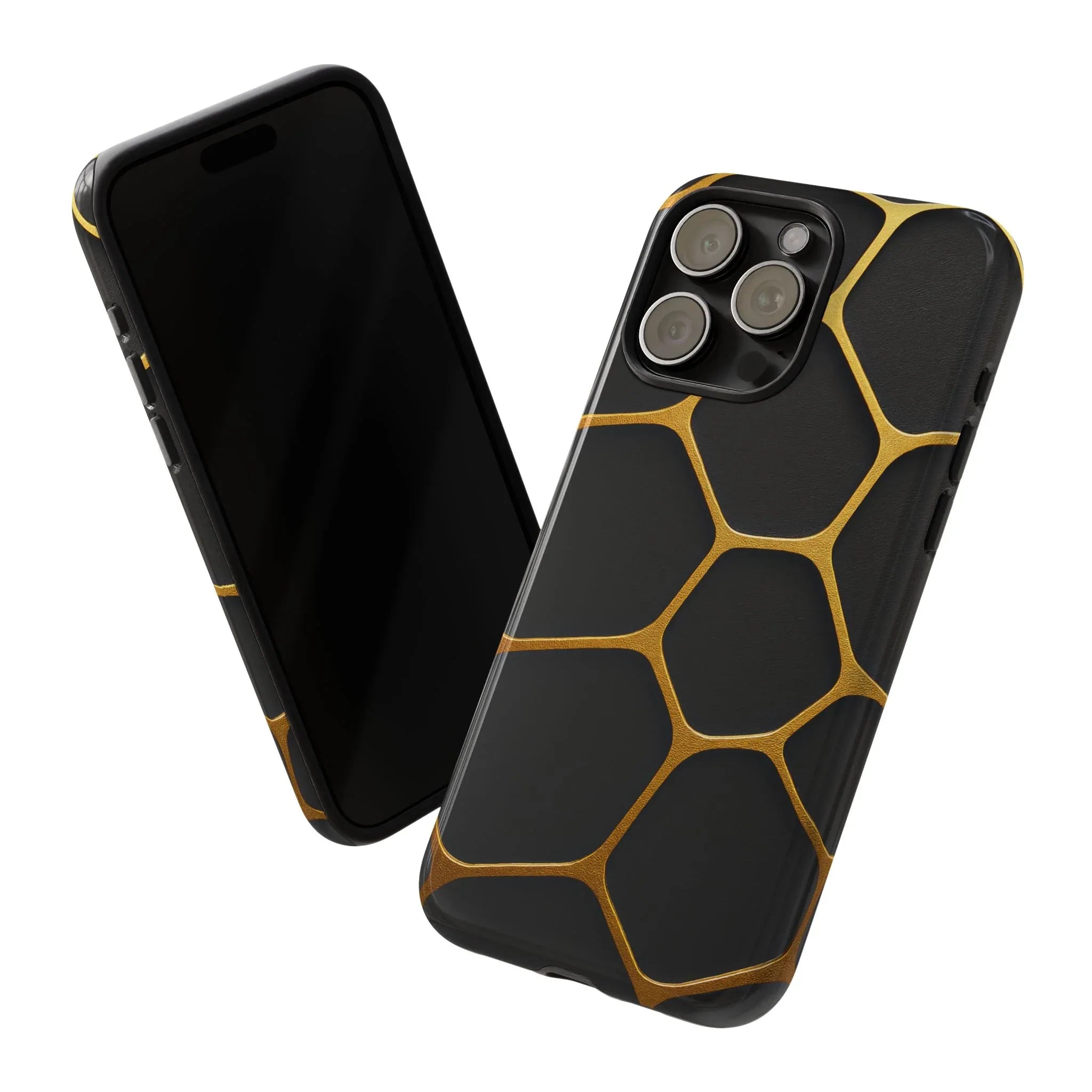 Golden Cellscape Phone Case for iPhone 8-17 and Galaxy S20-S25 - KARARMDESIGN