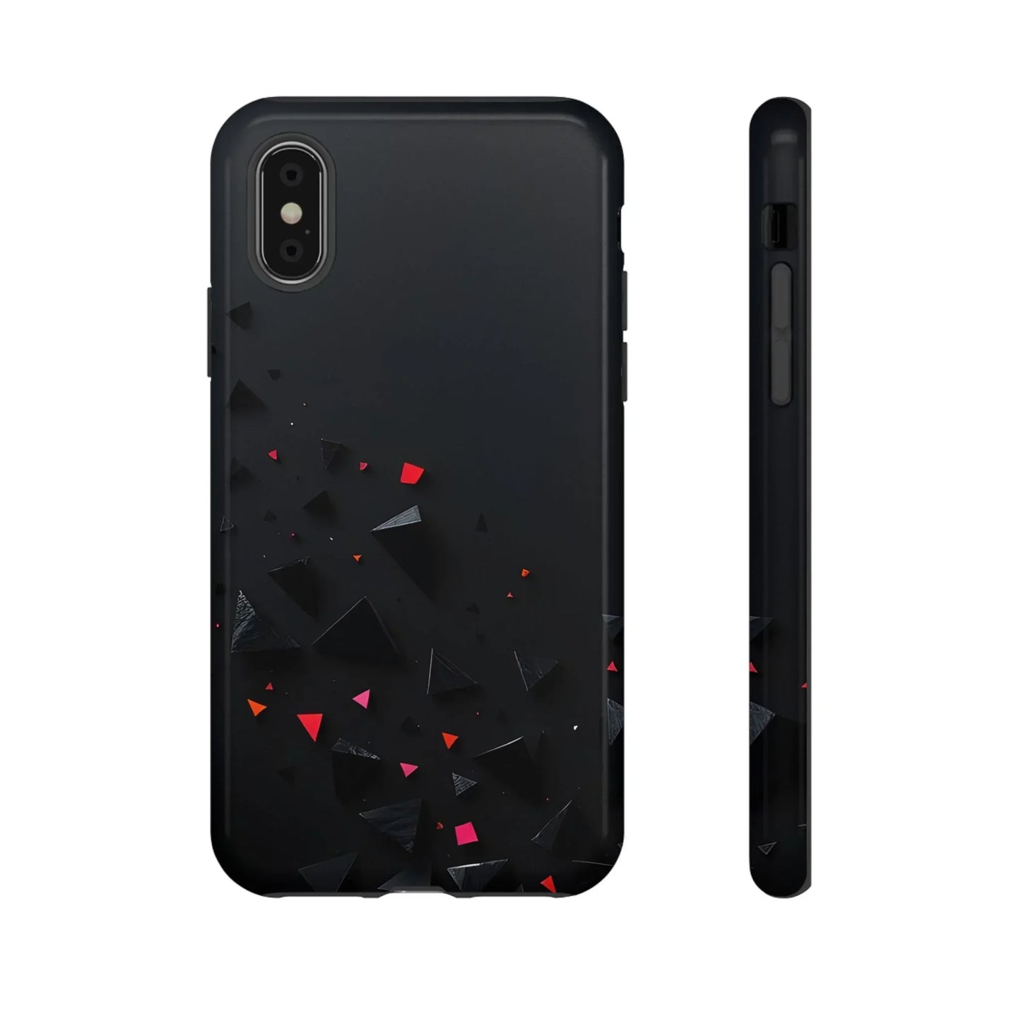 Black and Red Neon Phone Case for iPhone 8-16 and Pixel up to 9 Models - KarArmDesign