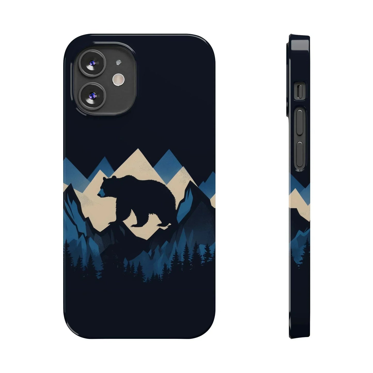 Wild Bear in the Peaks – Mountain Adventure Slim Phone Case for iPhone 7-16 Models - KarArmDesign