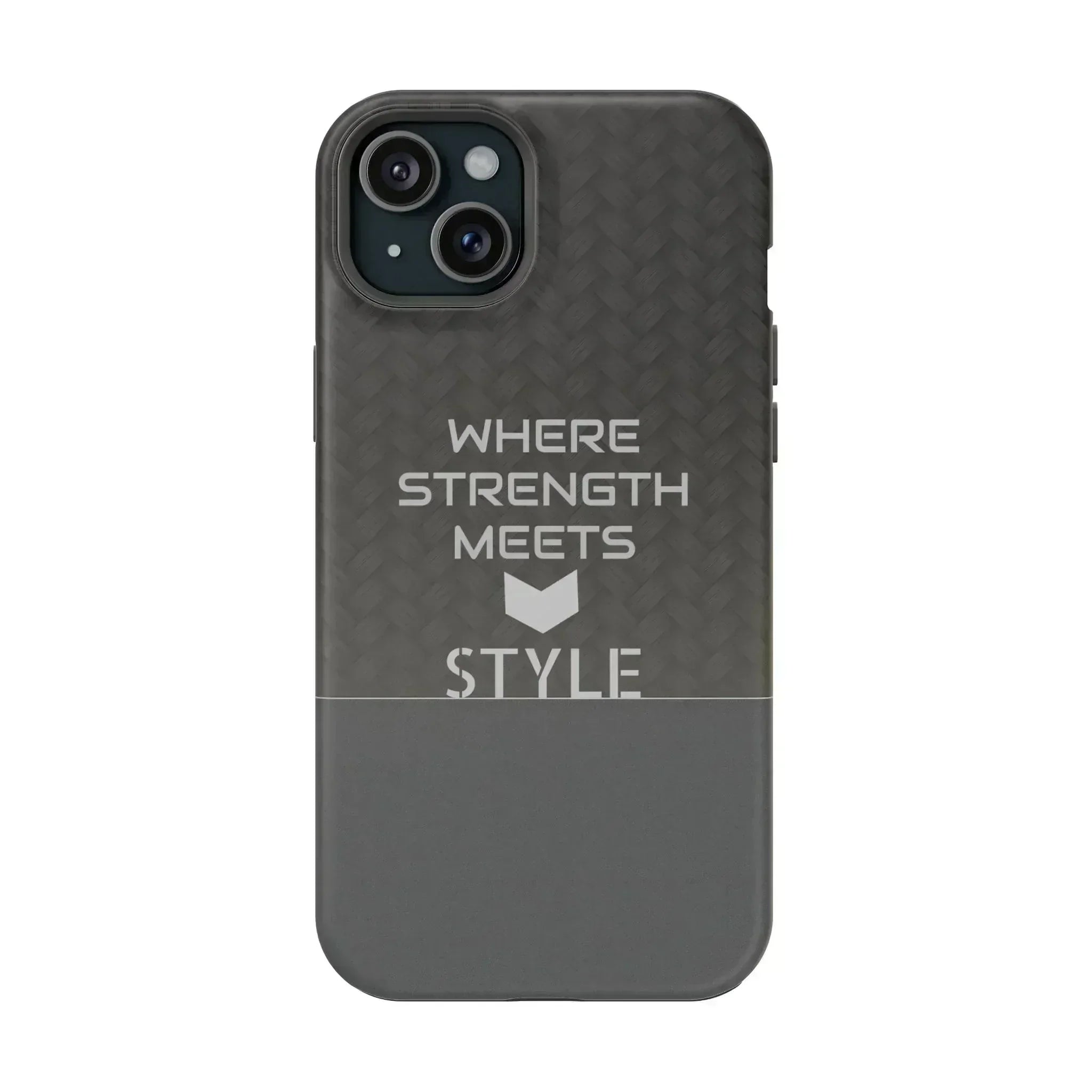 Gray Carbon Phone Case for iPhone 12-16 and Galaxy S21-S22 - KARARMDESIGN