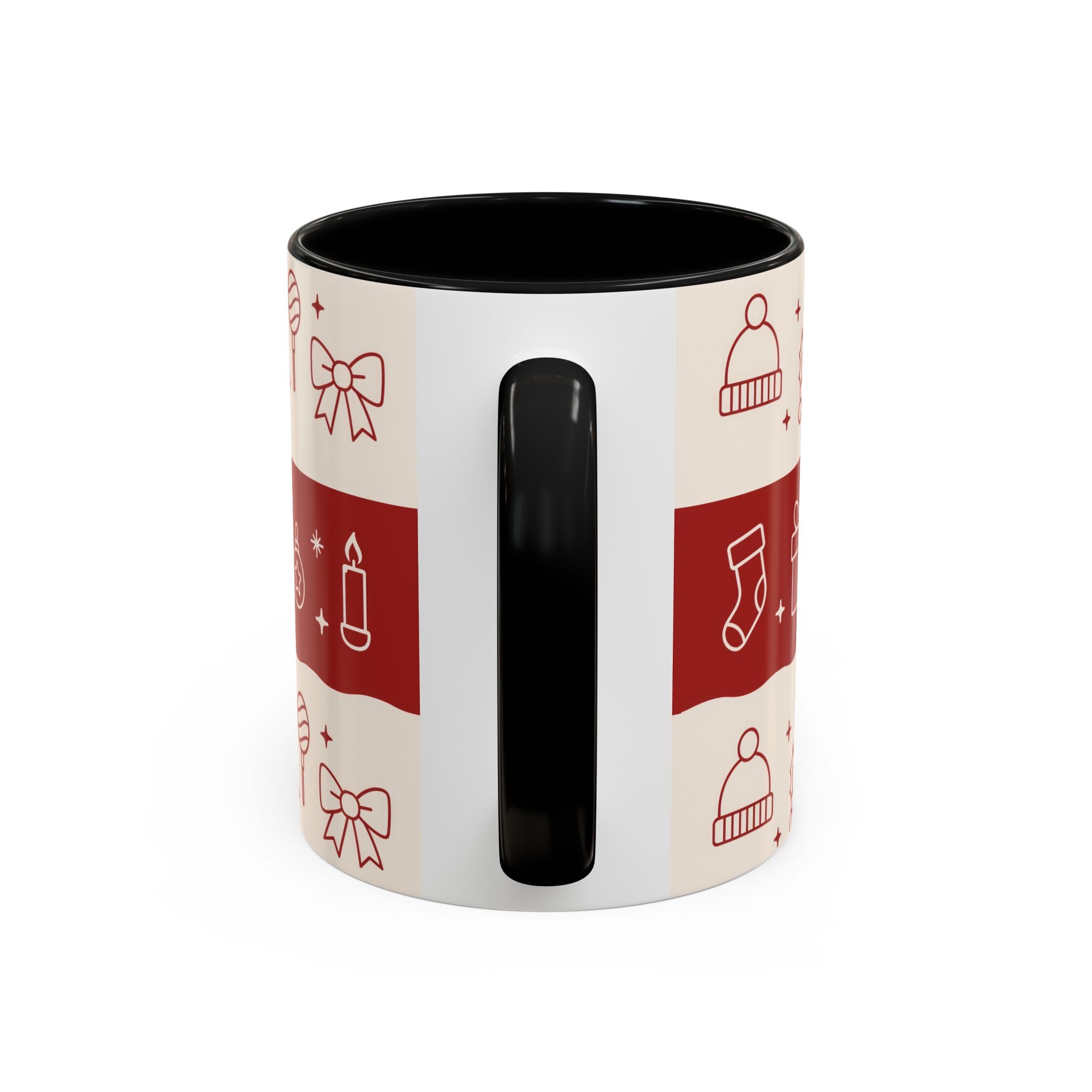 Holiday Cheer Icons Mug - Accent Coffee Mug (11, 15oz)
