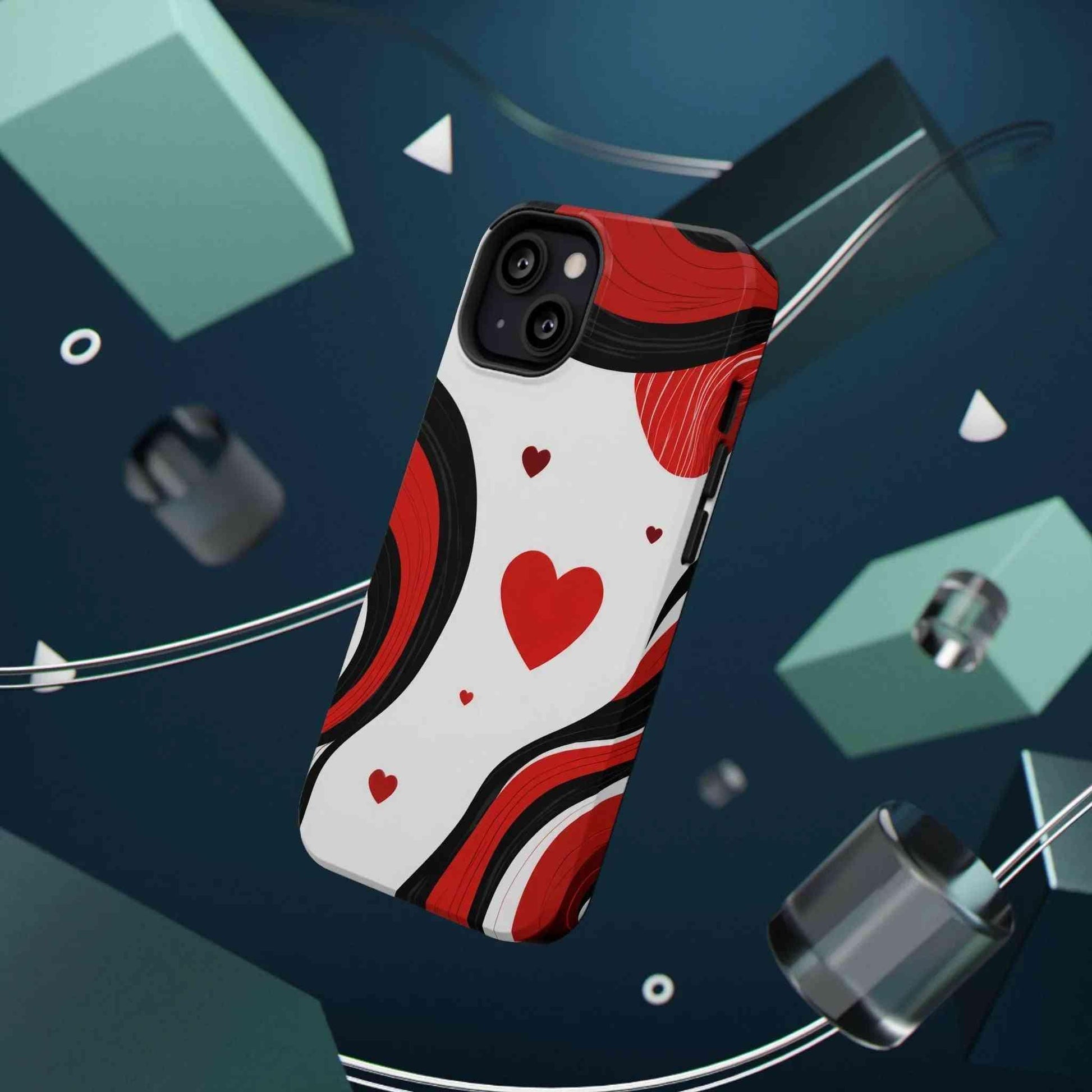 Red Romance Phone Case for iPhone 11-17 and Galaxy S21-S22 - KARARMDESIGN