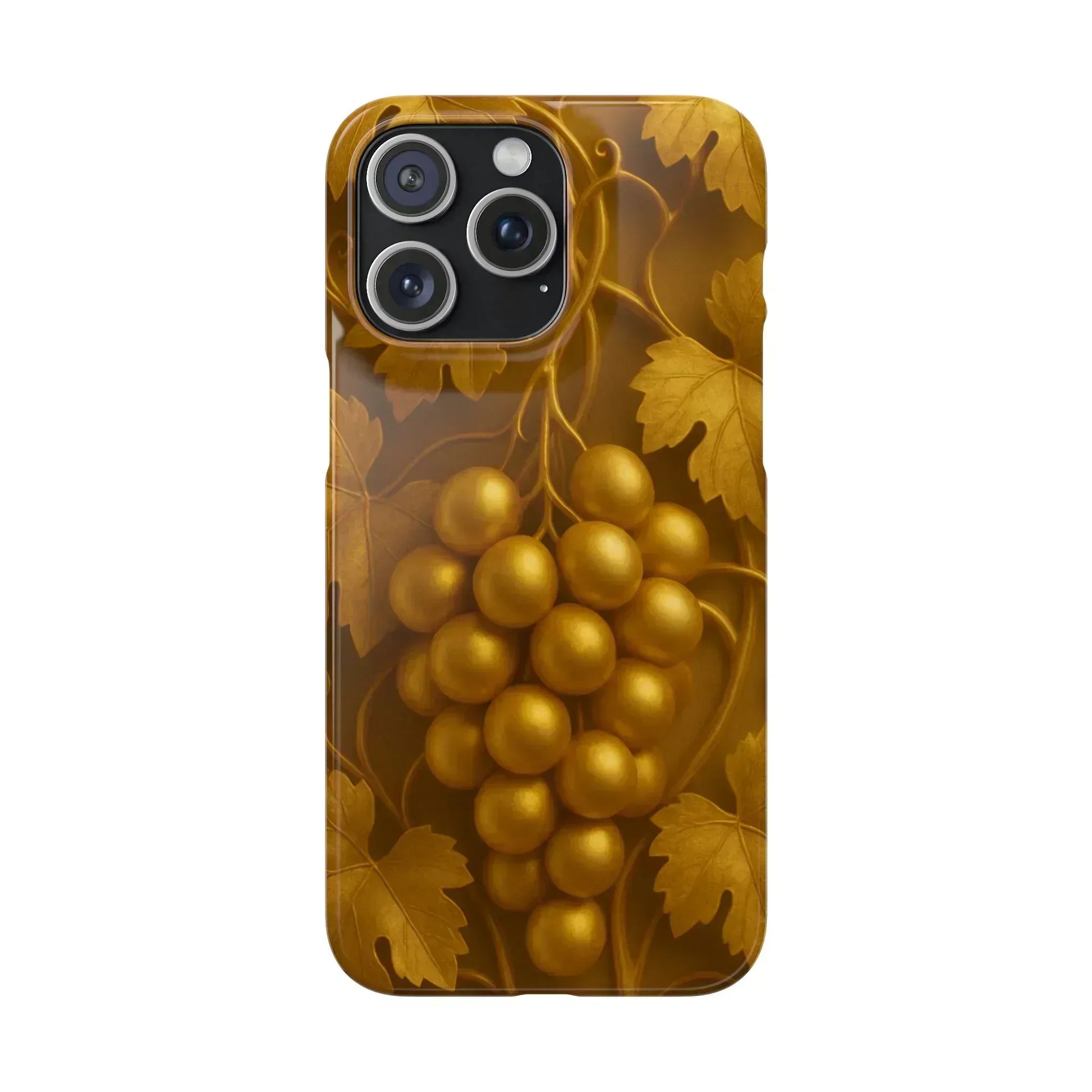 Golden Grapes Phone Case for iPhone 8–16 - KARARMDESIGN