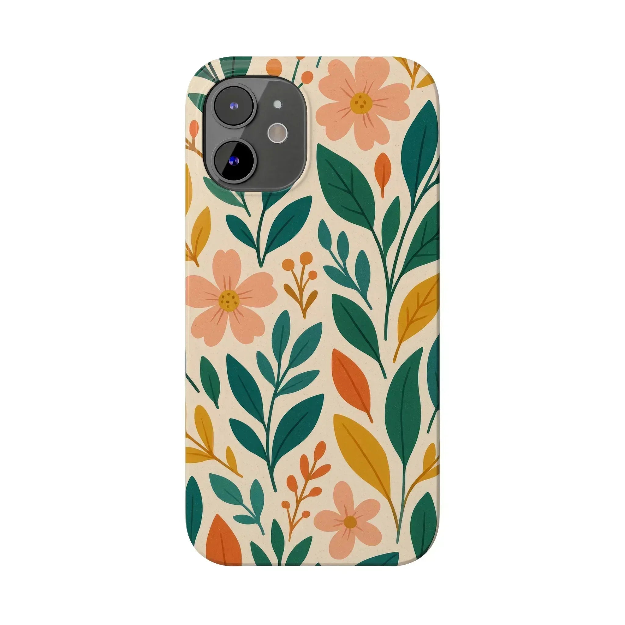 Floral Harmony Phone Case for iPhone 11-16 - KARARMDESIGN