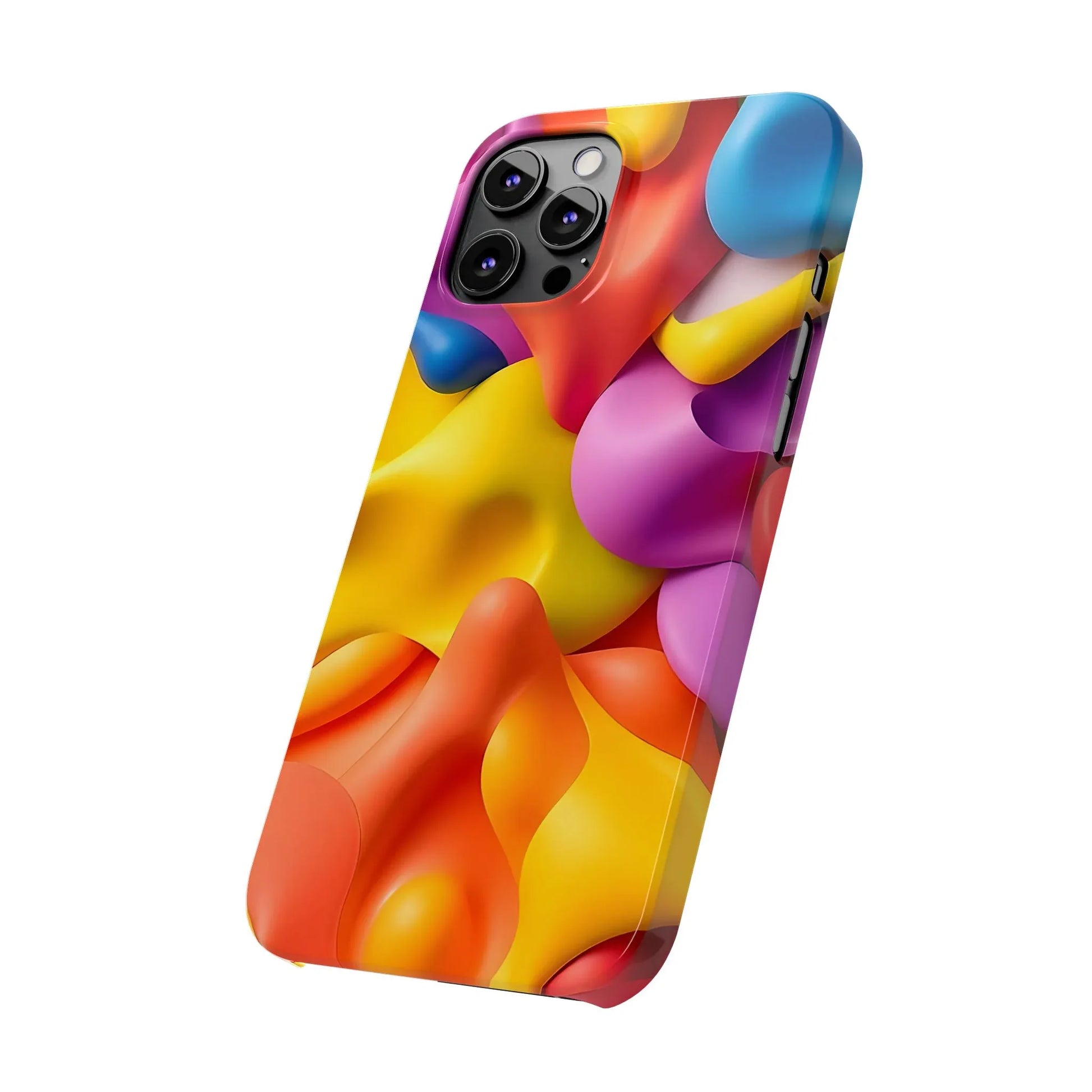 Vibrant Abstract Color Phone Case for iPhone 11-16 - KARARMDESIGN