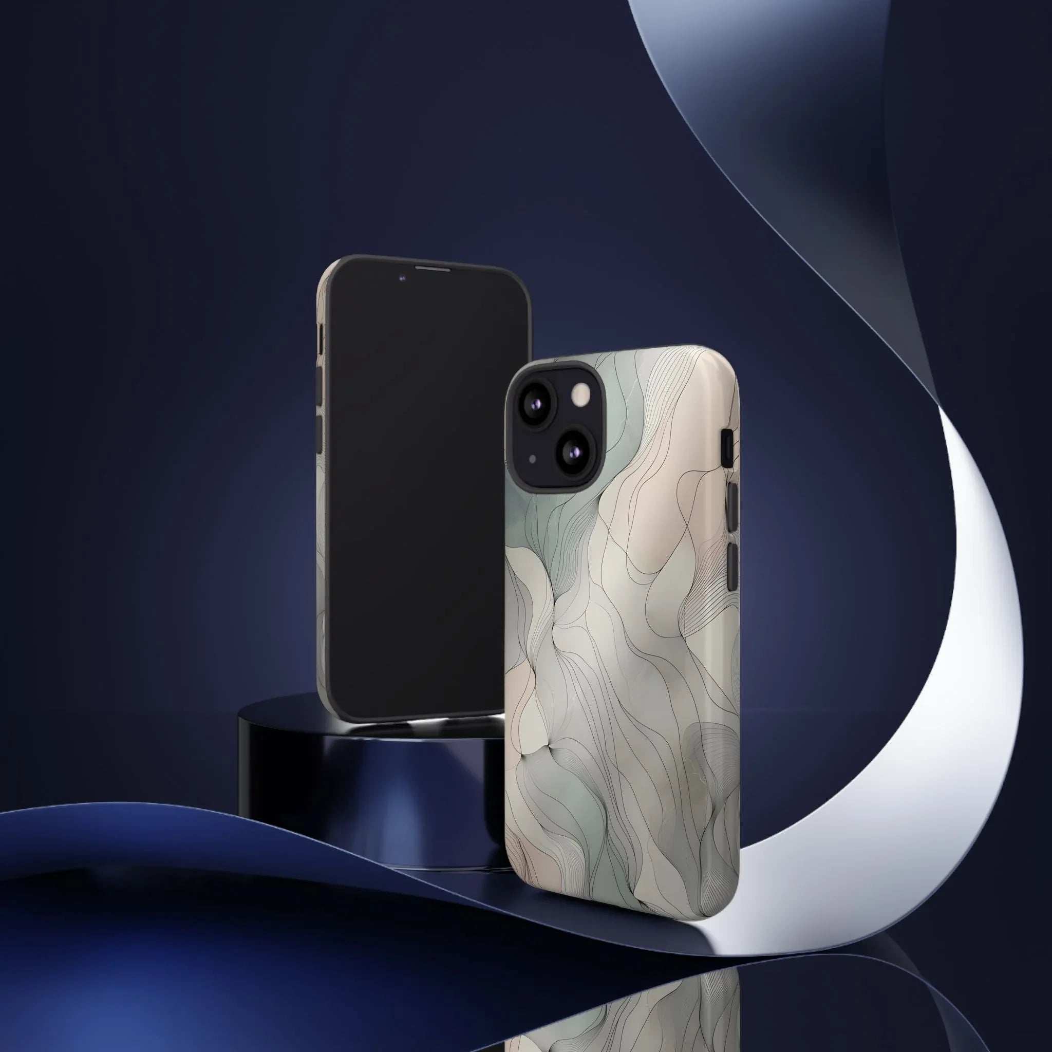 Pastel Wave Phone Case – Minimalist Design for iPhone & Pixel - KARARMDESIGN