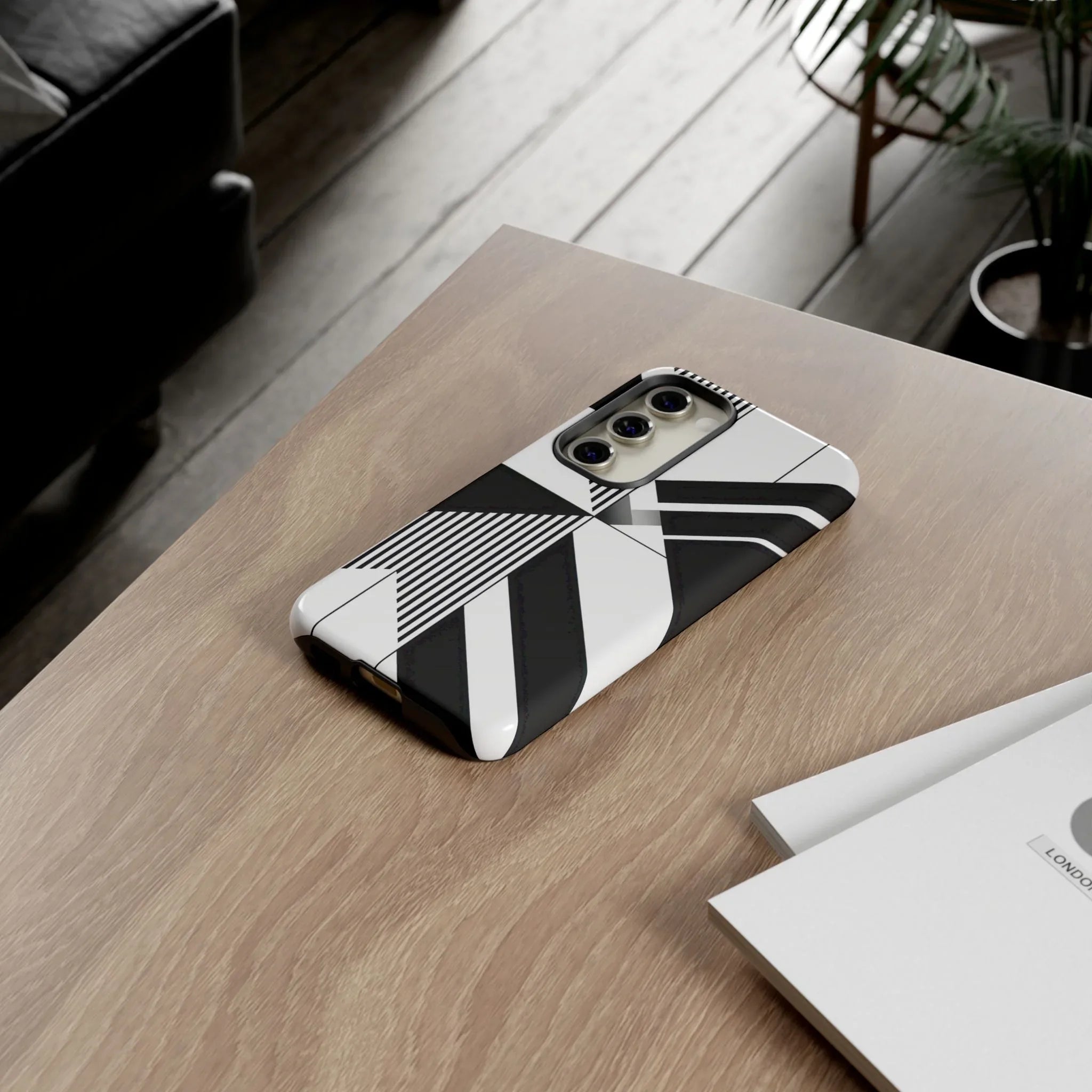 Monochrome Tough Phone Case for iPhone 11-16 and Galaxy S20–S25 - KARARMDESIGN