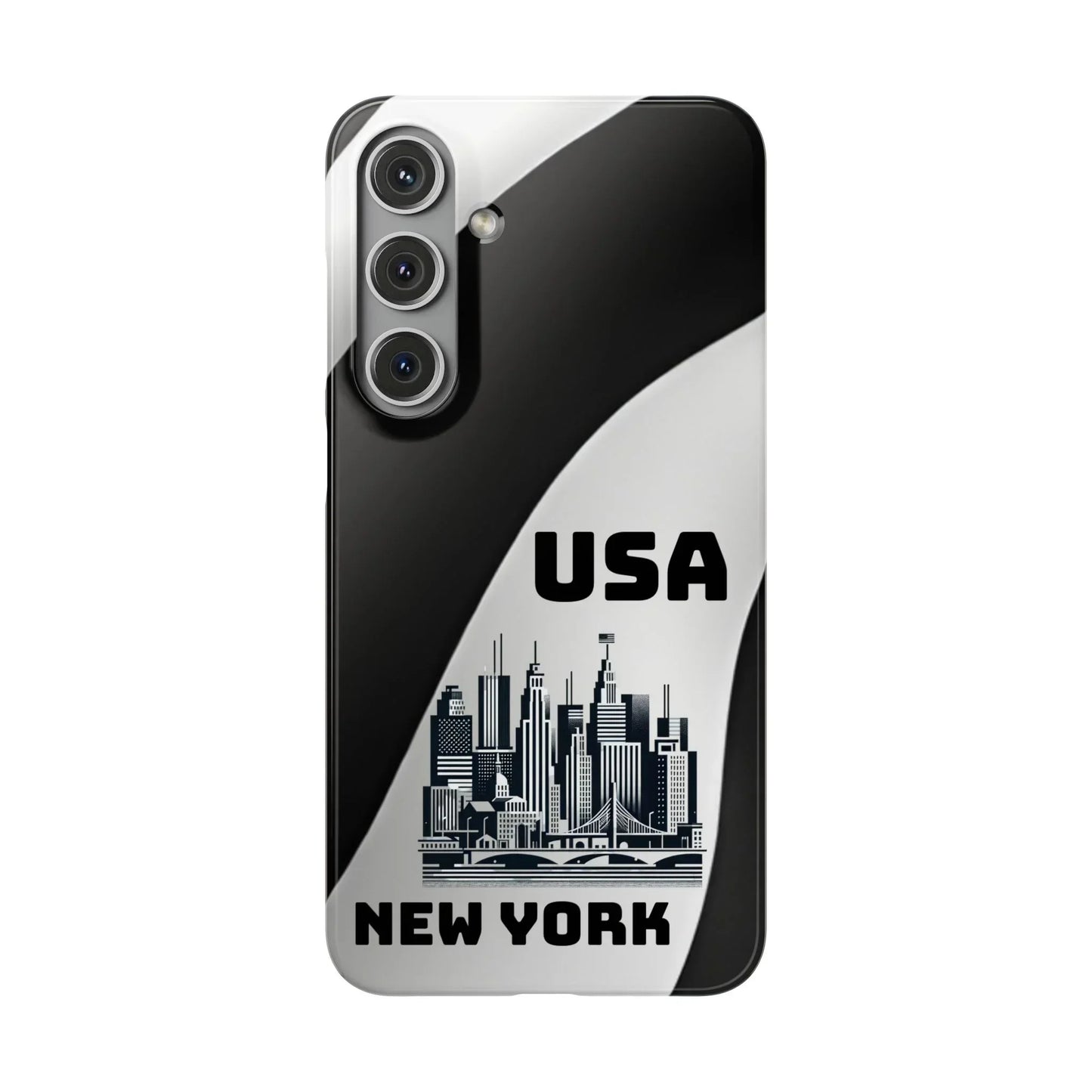 Monochrome New York City Skyline Phone Case for iPhone, Galaxy & Pixel - KarArmDesign
