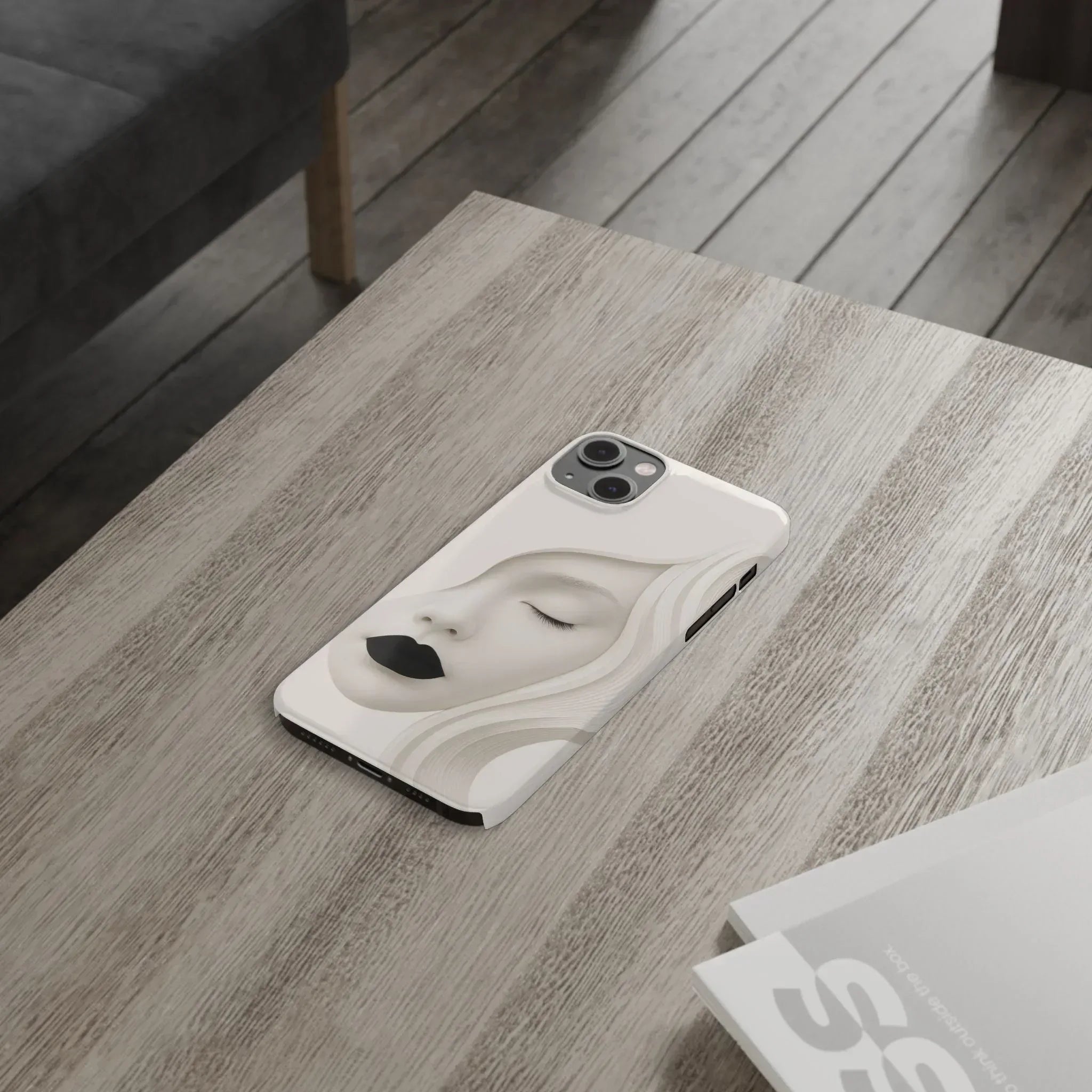 Minimalist Face Phone Case for iPhone 11-17 - KARARMDESIGN