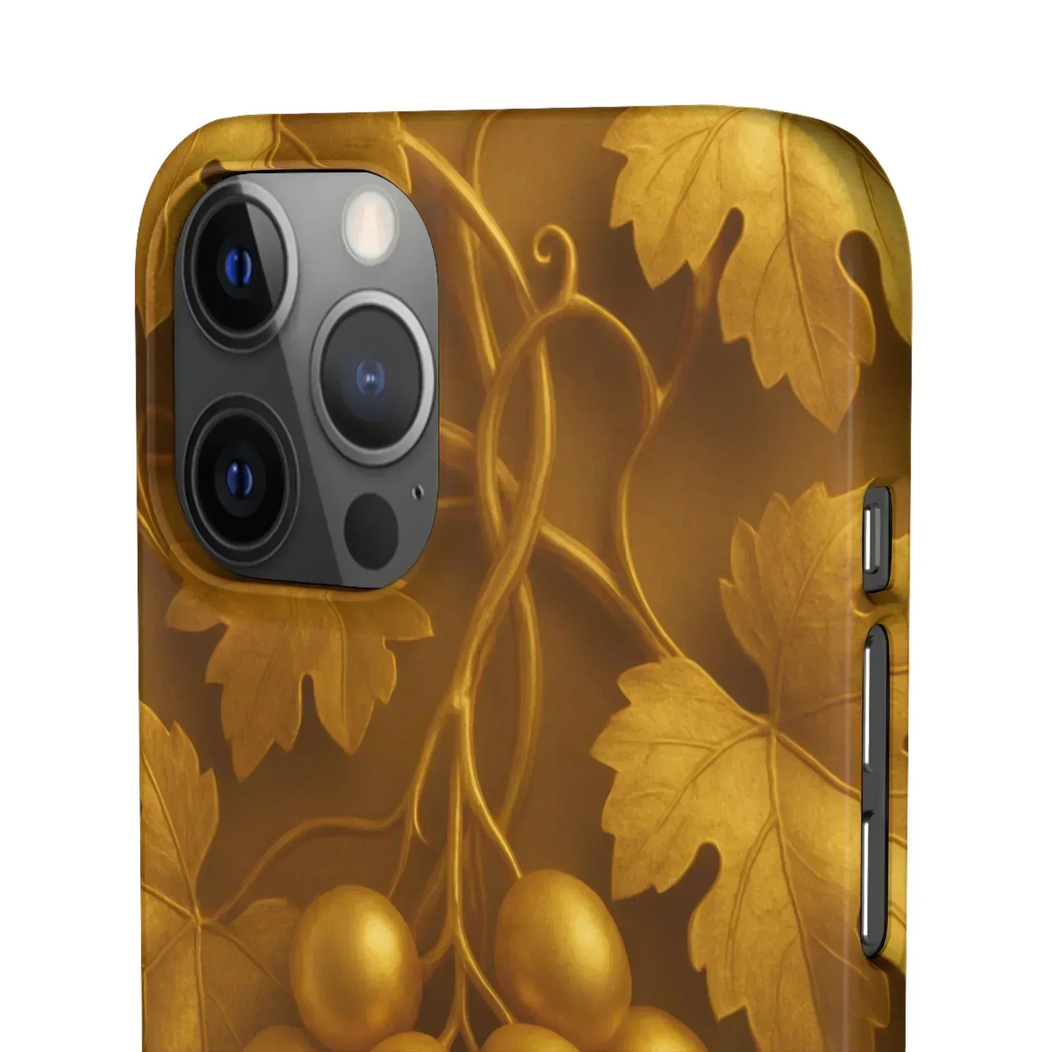 Golden Grapes Phone Case for iPhone 8–16 - KARARMDESIGN