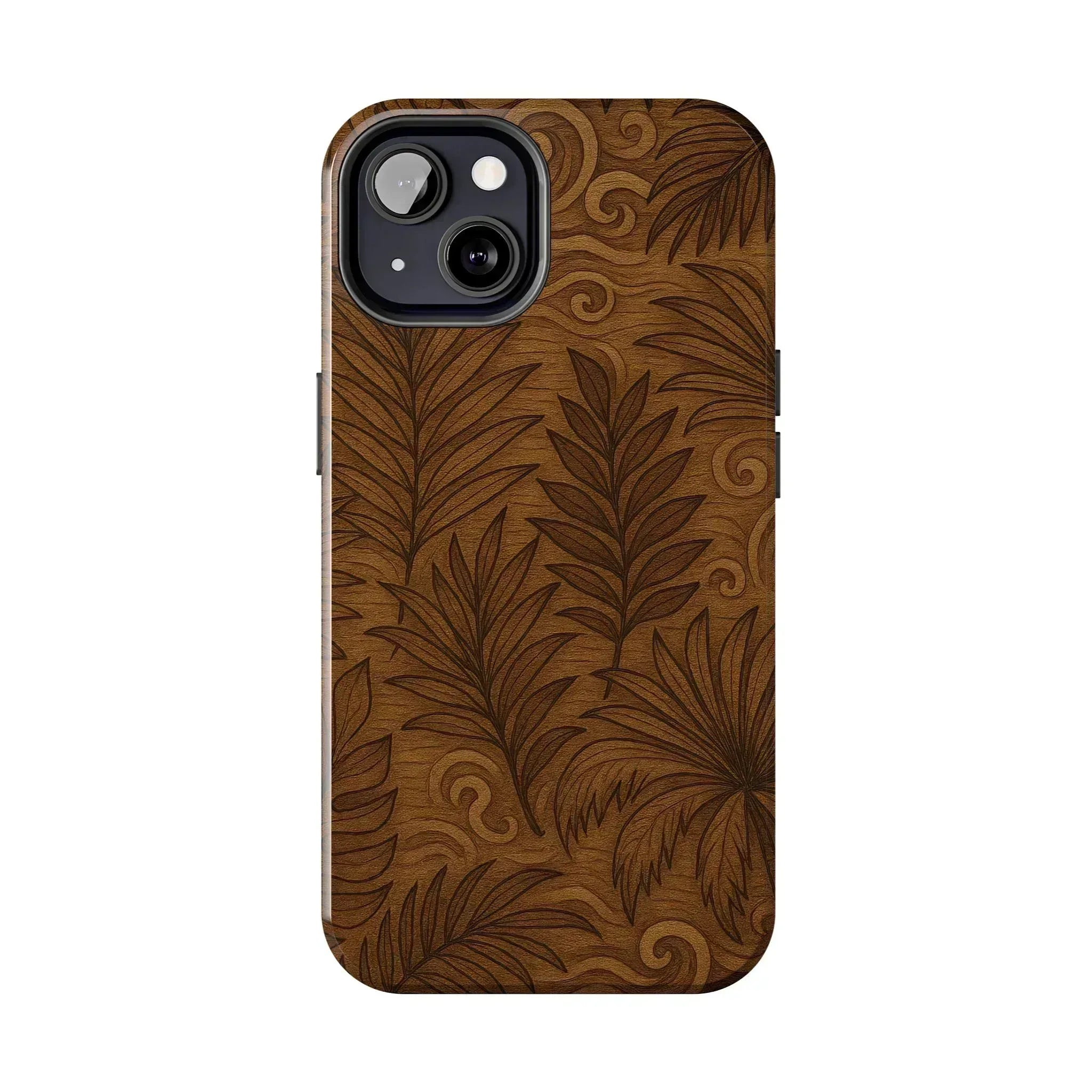 Wood Leaf Armor Phone Case for iPhone and Galaxy - KARARMDESIGN