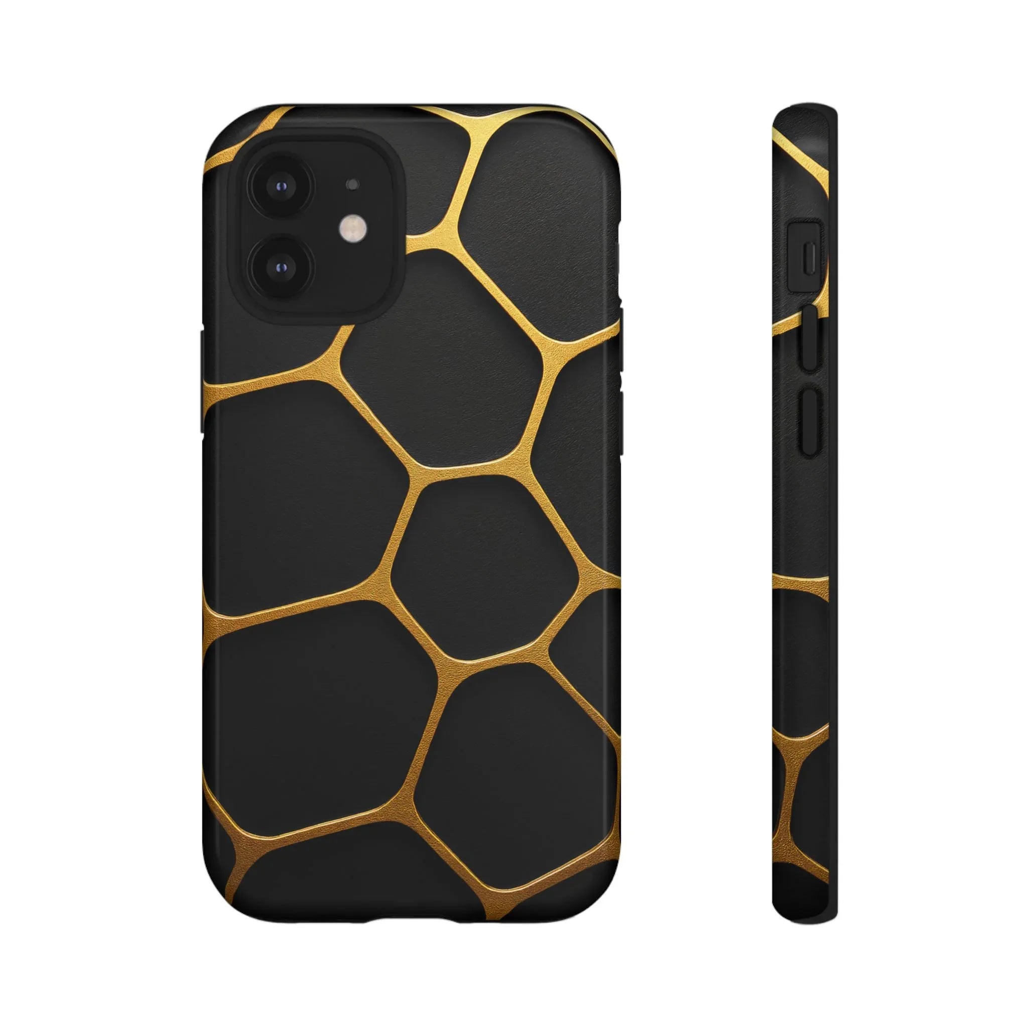 Golden Cellscape Phone Case for iPhone 8-17 and Galaxy S20-S25 - KARARMDESIGN