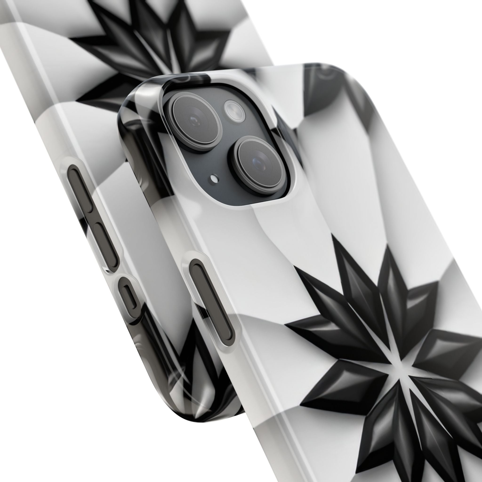 Black & White Geometric Snap Case for iPhone & Samsung Galaxy
