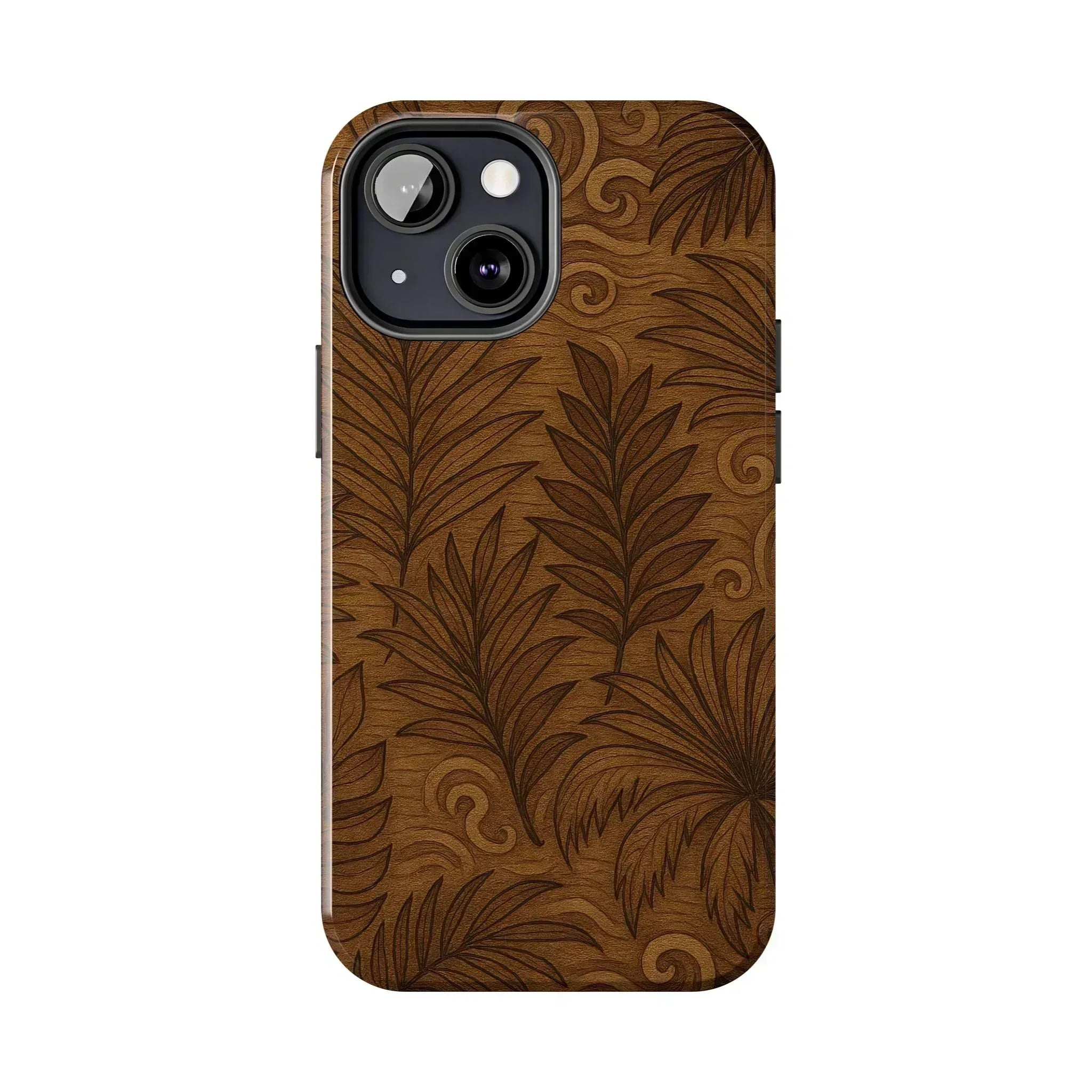 Wood Leaf Armor Phone Case for iPhone and Galaxy - KARARMDESIGN