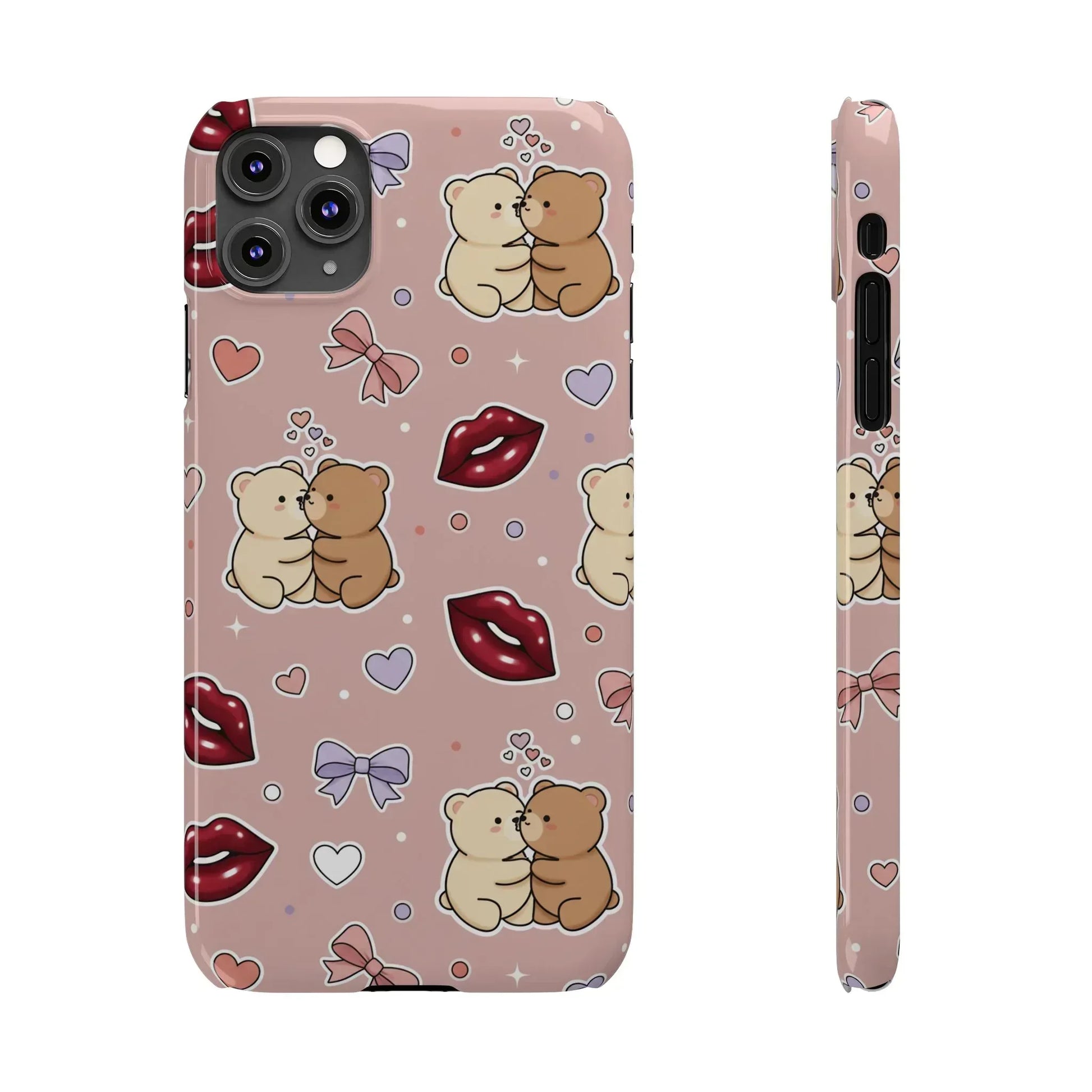 Bear Hug Bliss Phone Case for iPhone 11-17 - KARARMDESIGN