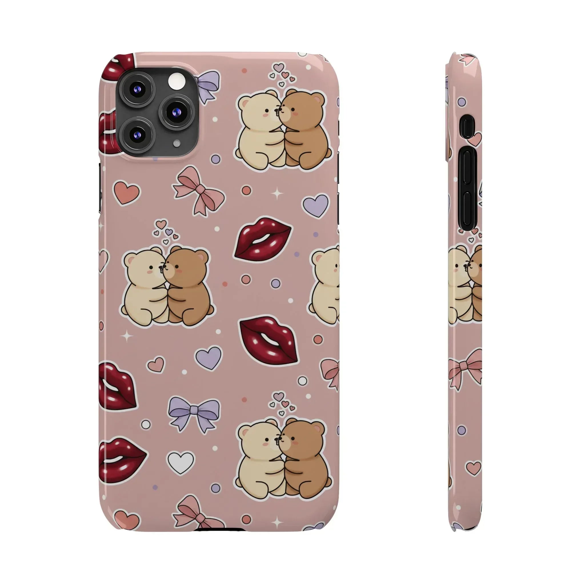 Bear Hug Bliss Phone Case for iPhone 11-17 - KARARMDESIGN
