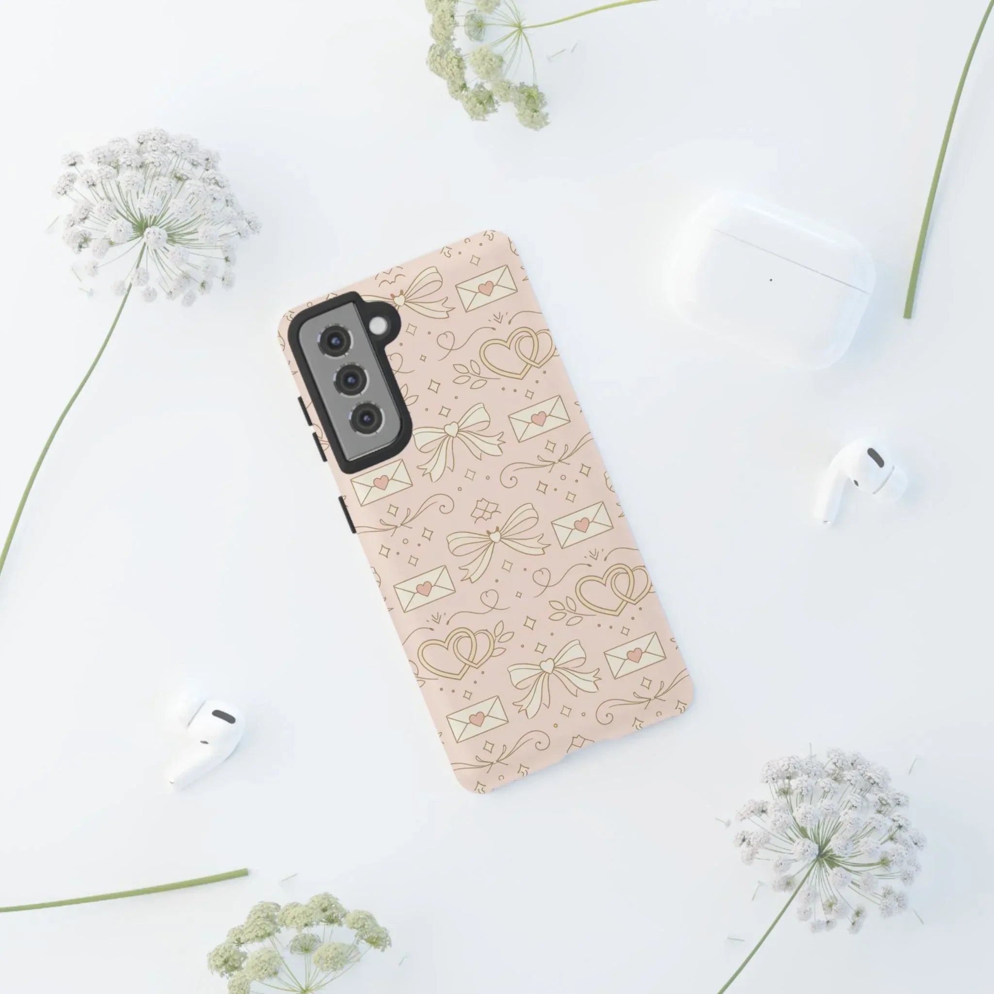 Sweet Romance Tough Phone Case for iPhone 11–17 & Galaxy S10–S25 - KARARMDESIGN