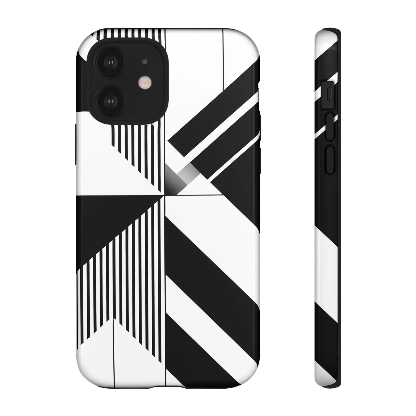 Monochrome Tough Phone Case for iPhone 11-16 and Samsung Galaxy S10–S25 Models - KarArmDesign