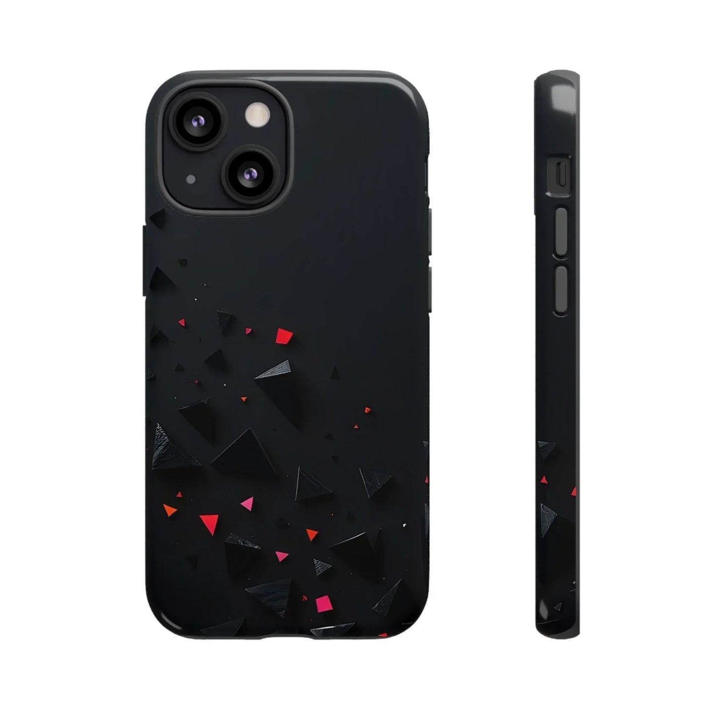 Black and Red Neon Phone Case for iPhone 8-16 and Pixel up to 9 Models - KarArmDesign