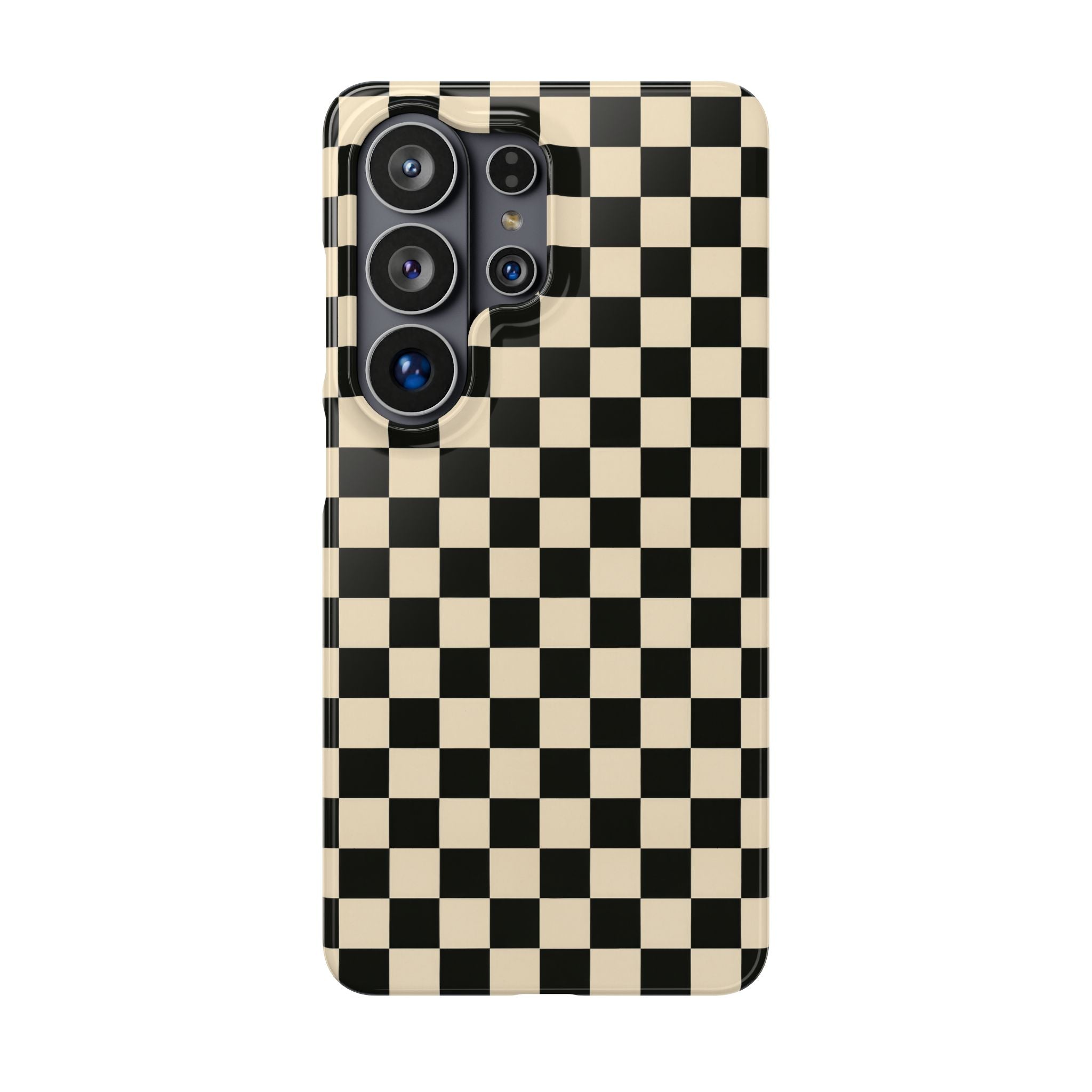 Stylish Matte Checker Phone Case for iPhone 11-17 & Galaxy S20-S26
