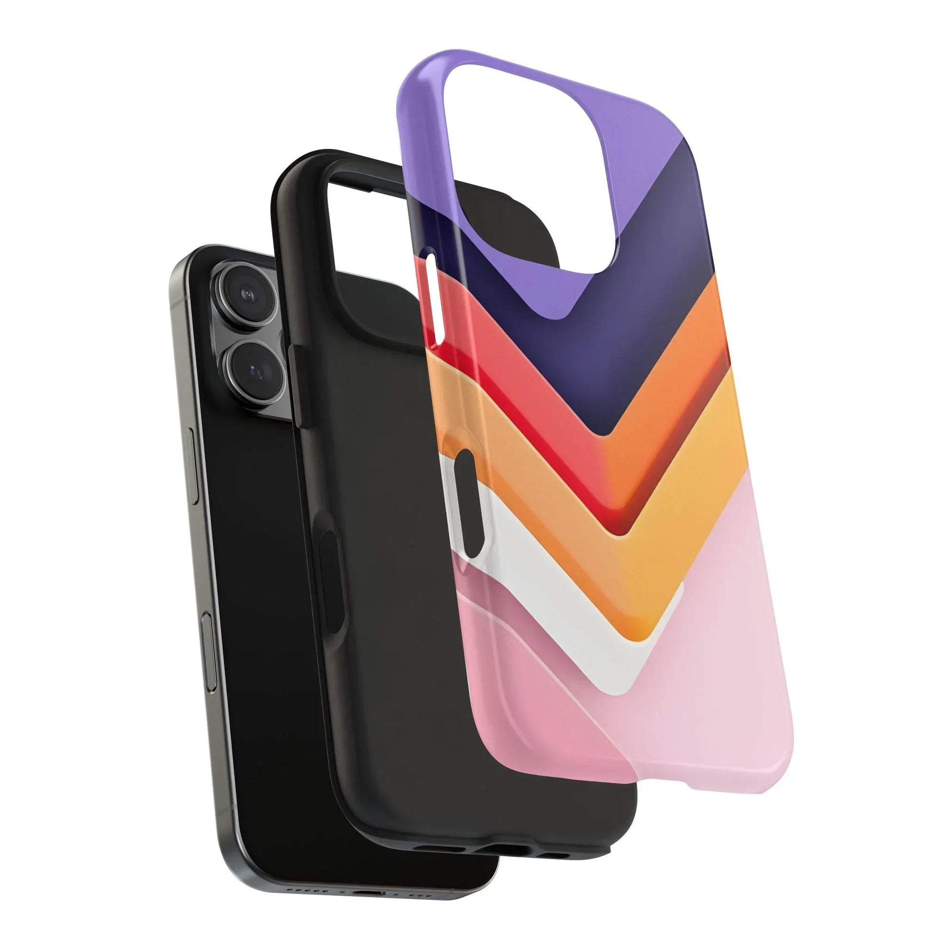 Vibrant Geometric Chevron Phone Case for iPhone and Galaxy - KARARMDESIGN