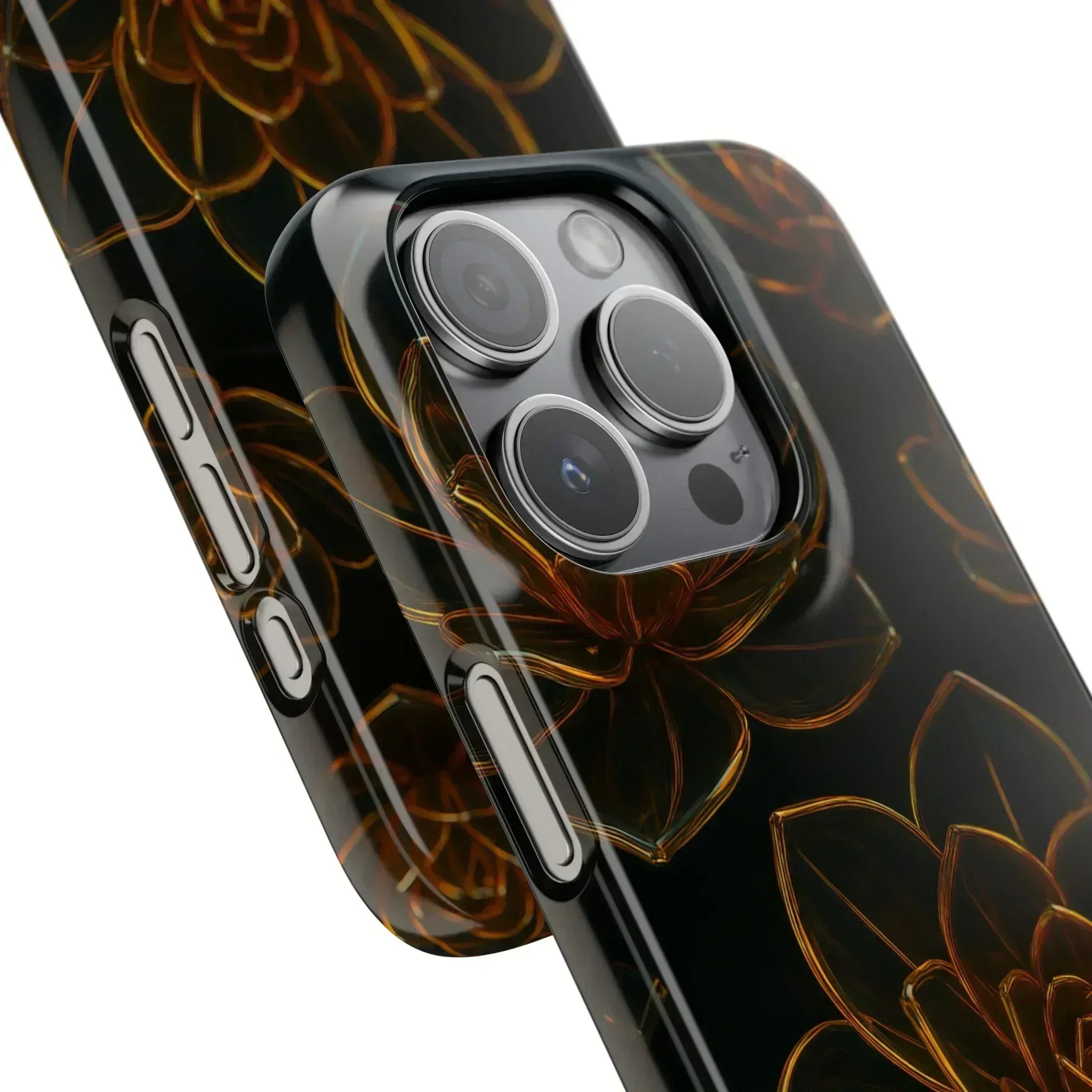Glass Flower Phone Case for iPhone 8-16 and Galaxy S20-S24 - KARARMDESIGN
