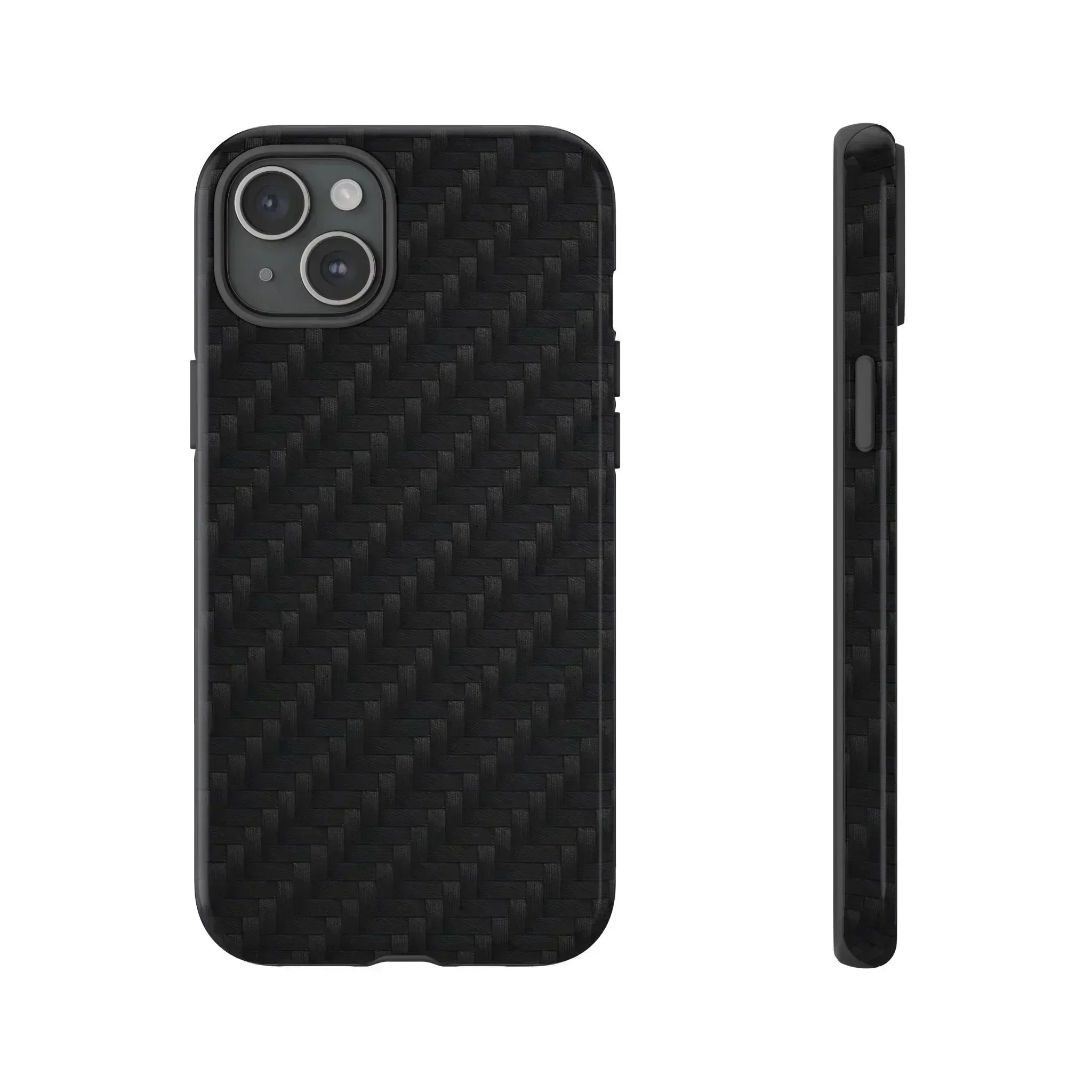 Black Carbon Phone Case for iPhone 8-16 and Google Pixel up to 9 - KARARMDESIGN