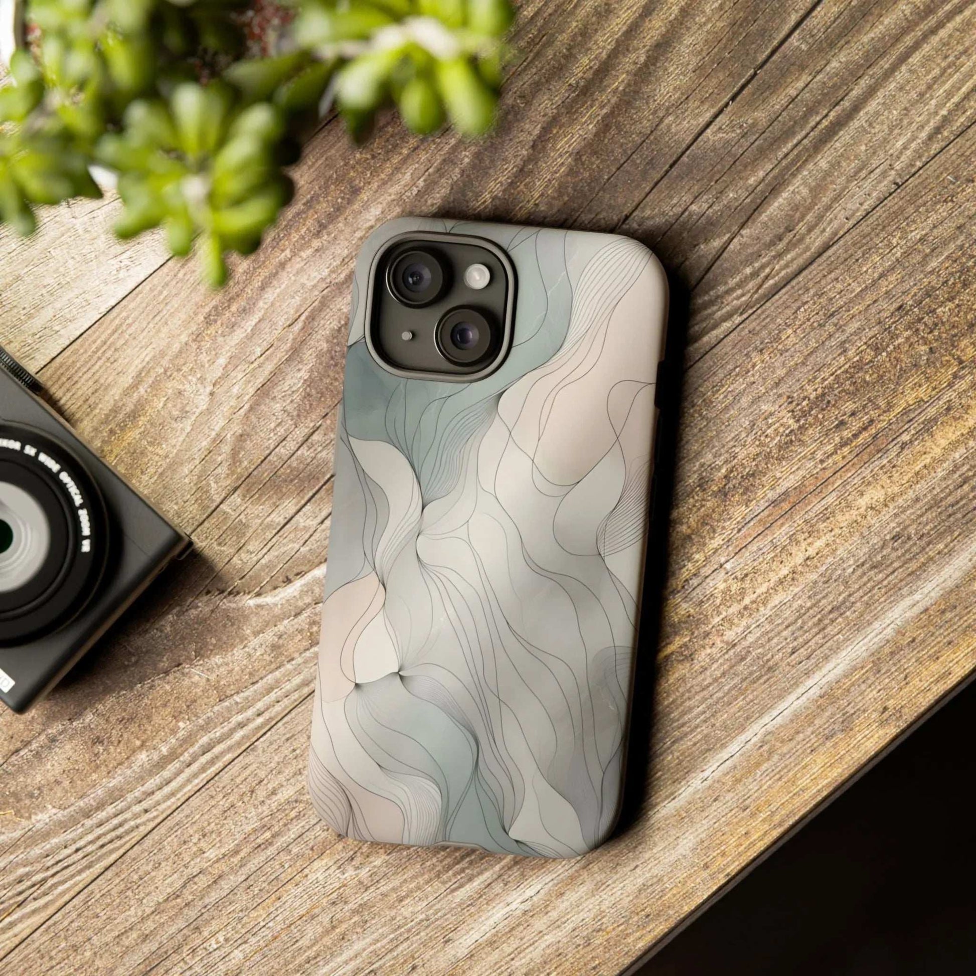 Pastel Wave Phone Case – Minimalist Design for iPhone & Pixel - KARARMDESIGN