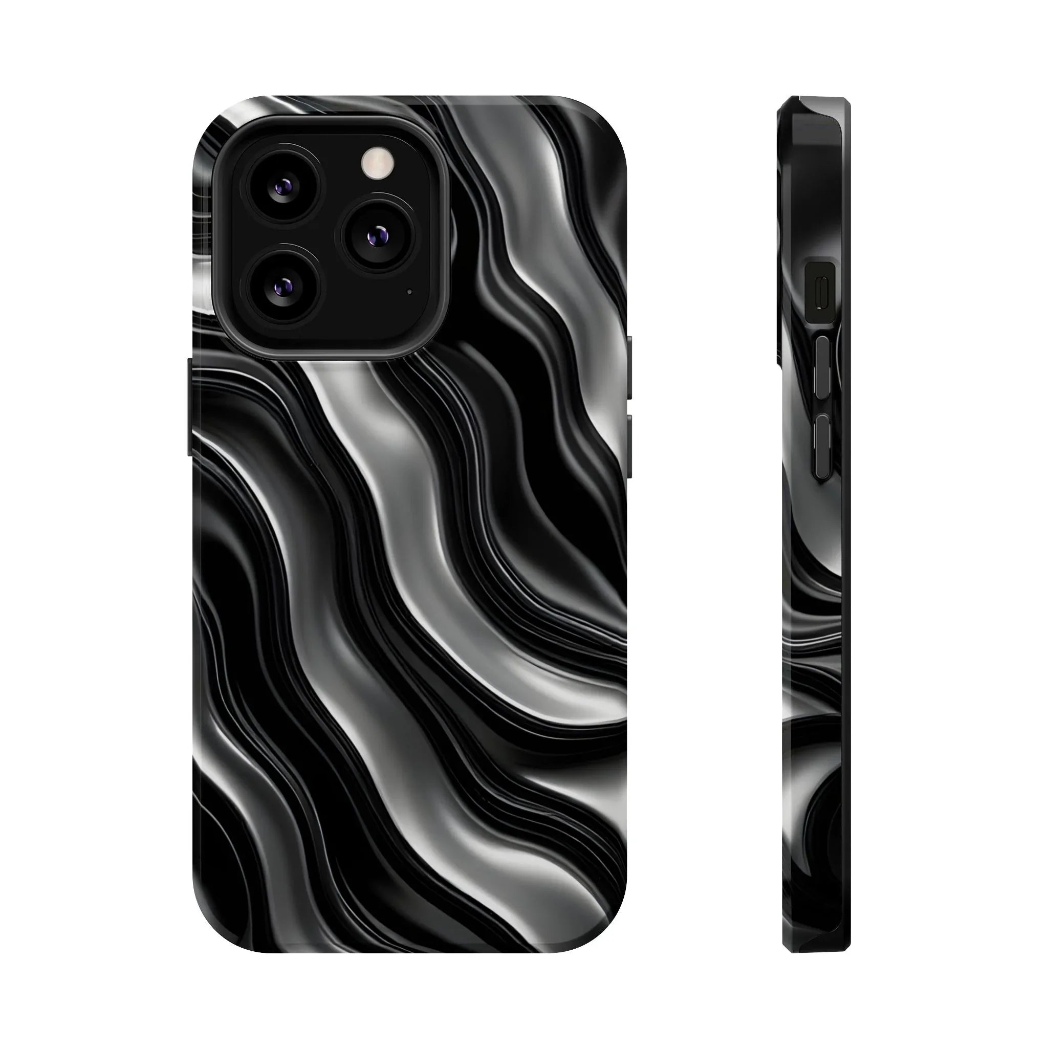Wavy Illusion Marble Phone Case for iPhone 13-17 - KARARMDESIGN