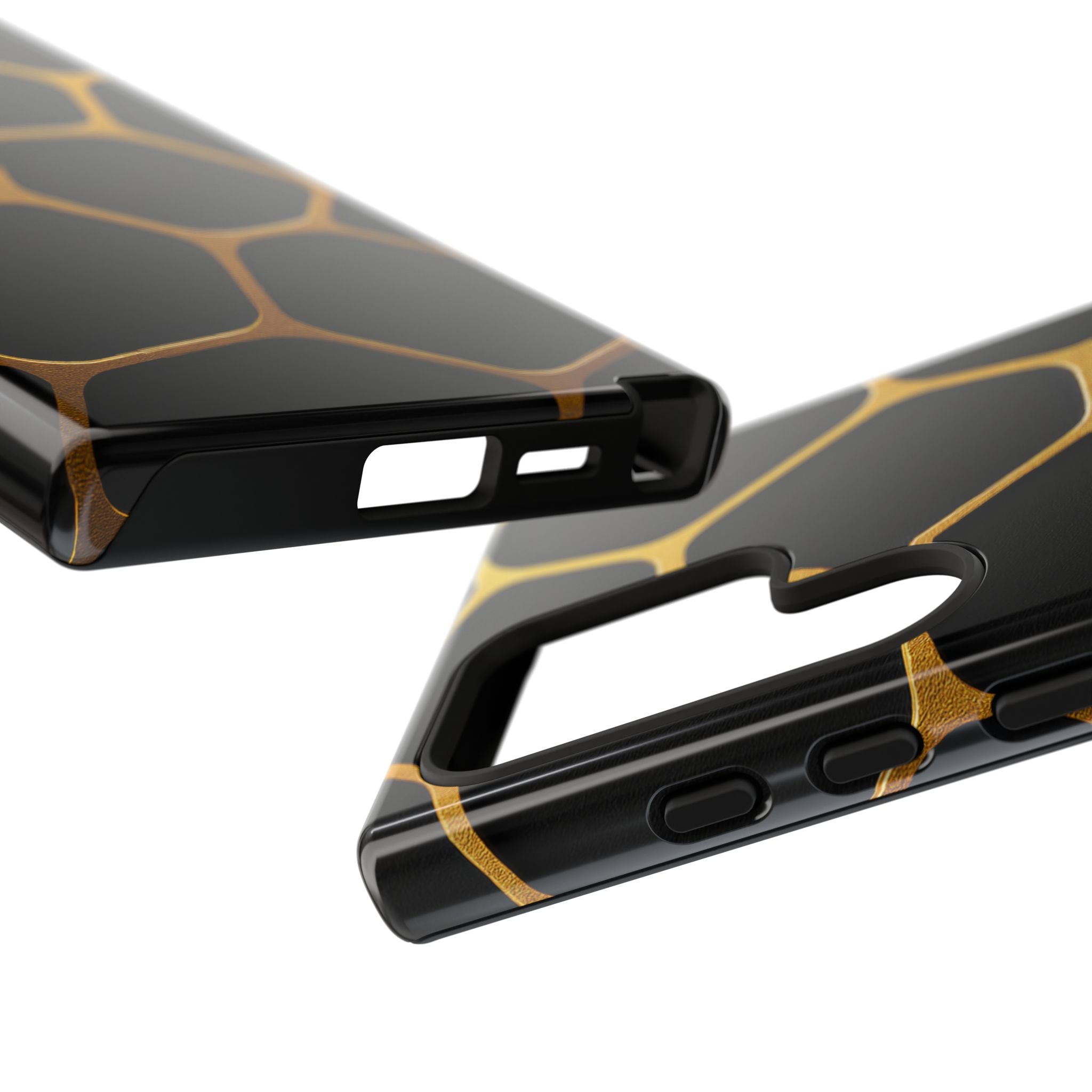 Golden Cellscape Tough Phone Case – Black & Gold