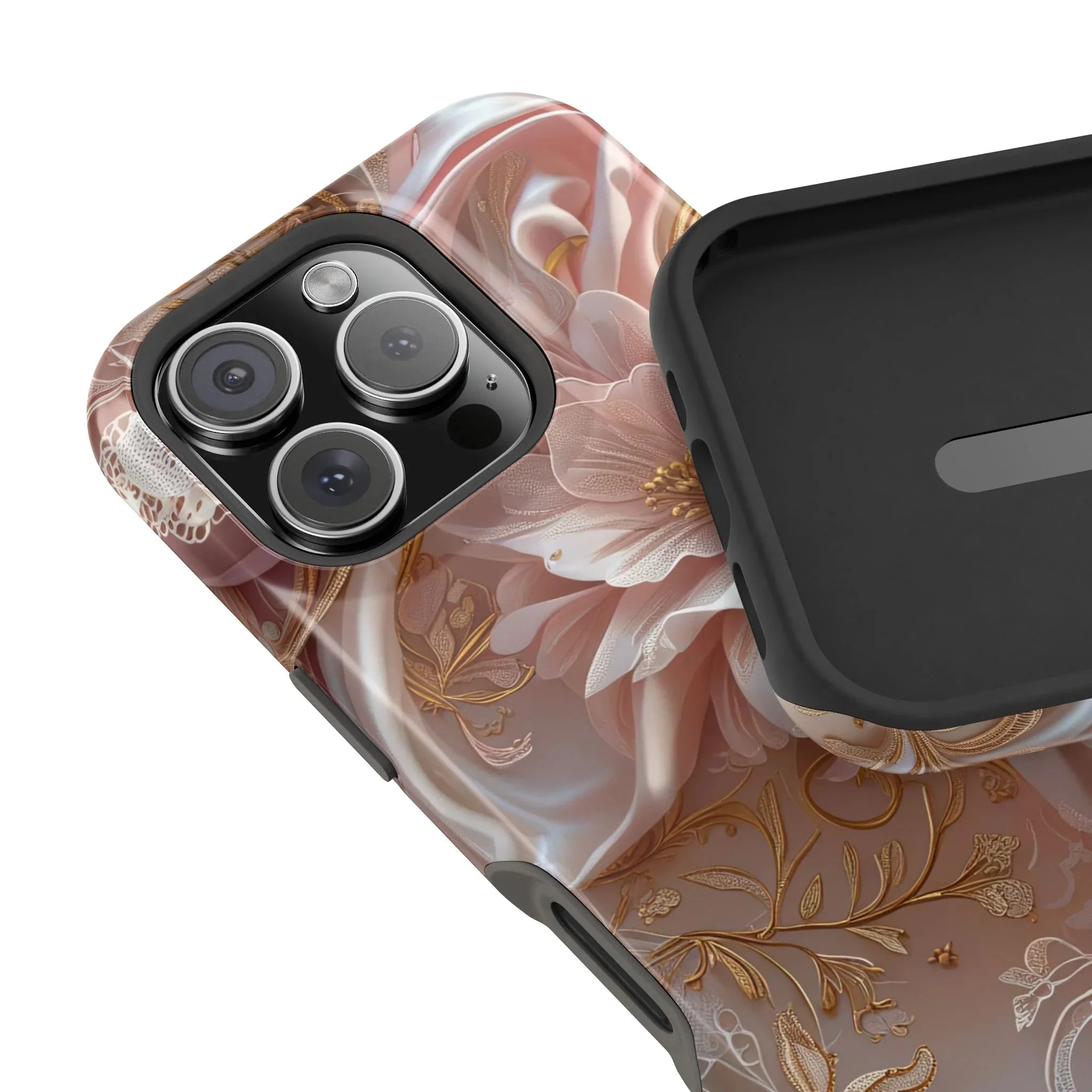 Elegant Floral Phone Case for iPhone 11-17 and Samsung Galaxy S21-S22 - KARARMDESIGN