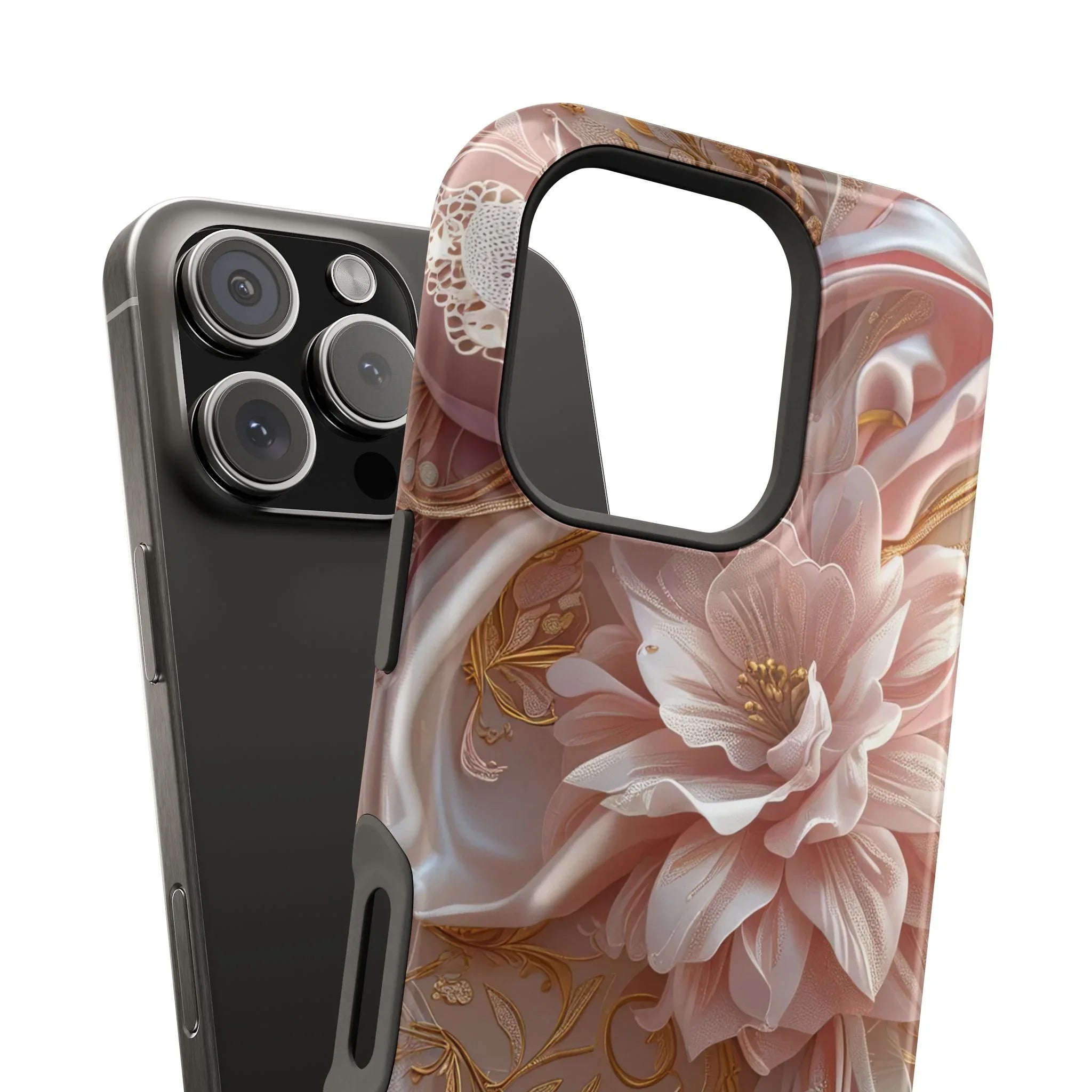 Elegant Floral Phone Case for iPhone 11-17 and Samsung Galaxy S21-S22 - KARARMDESIGN